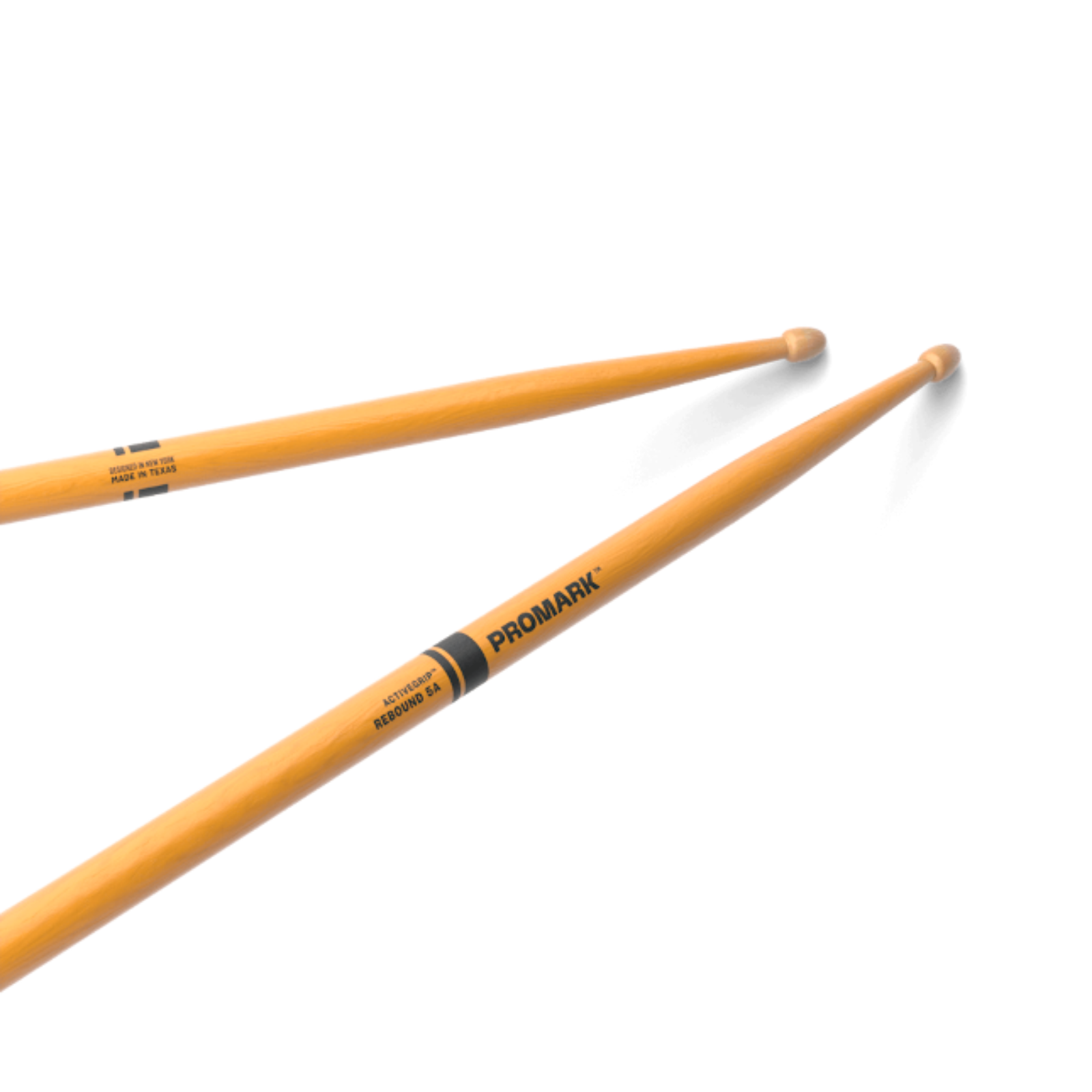 Promark Rebound 5A ActiveGrip Clear Hickory Drumsticks (Acorn Wood Tip) - Palen Music