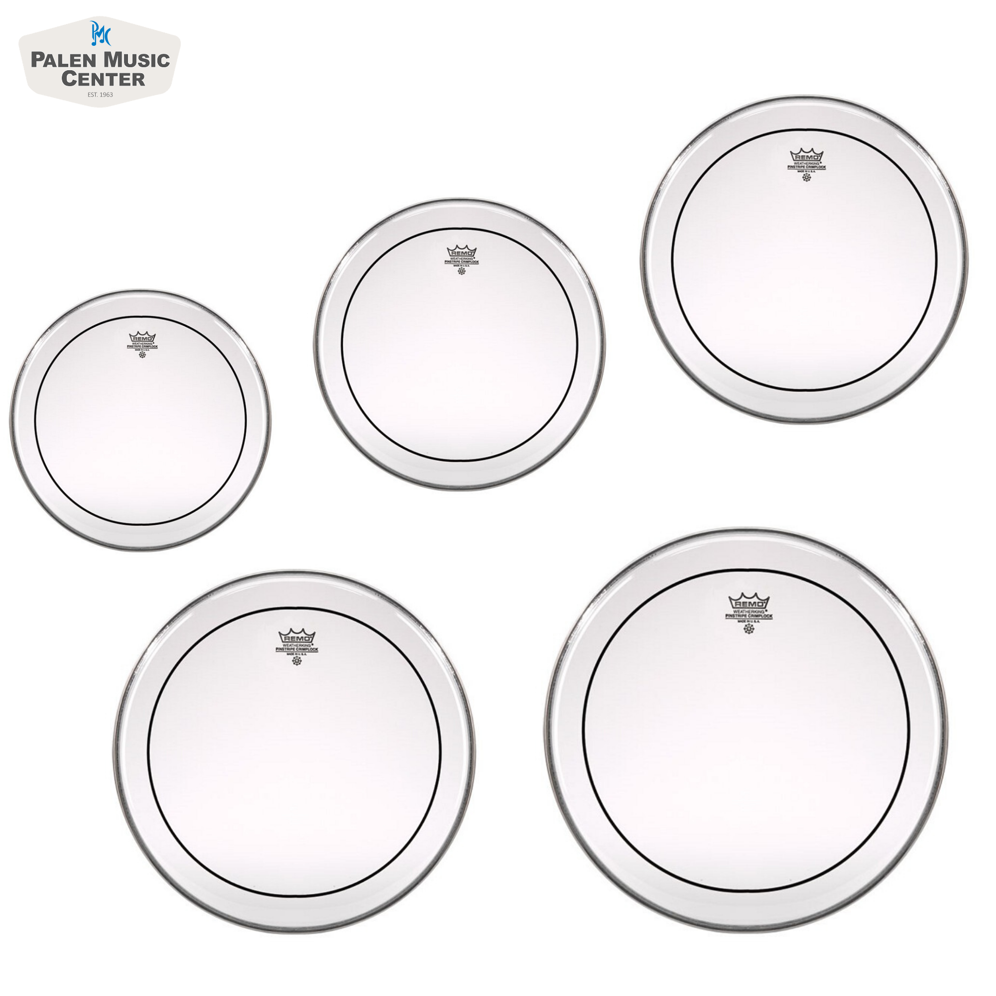 Remo Clear Pinstripe Marching ProPack Tenor Heads (6", 8", 10", 12", 14") #PP0130PS - Palen Music