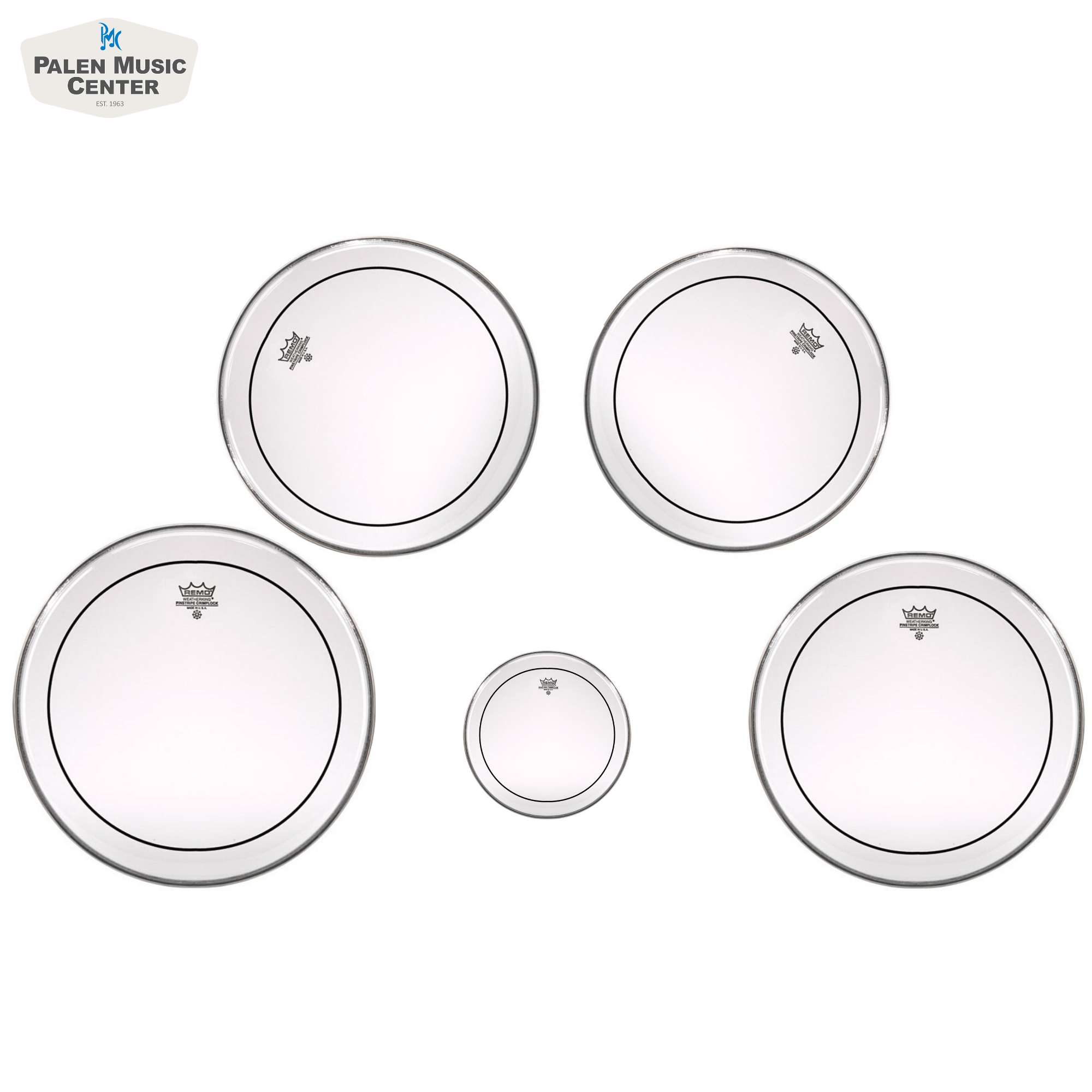 Remo Clear Pinstripe Marching ProPack Tenor Heads (6", 10", 12", 13", 14") #PP0140PS - Palen Music