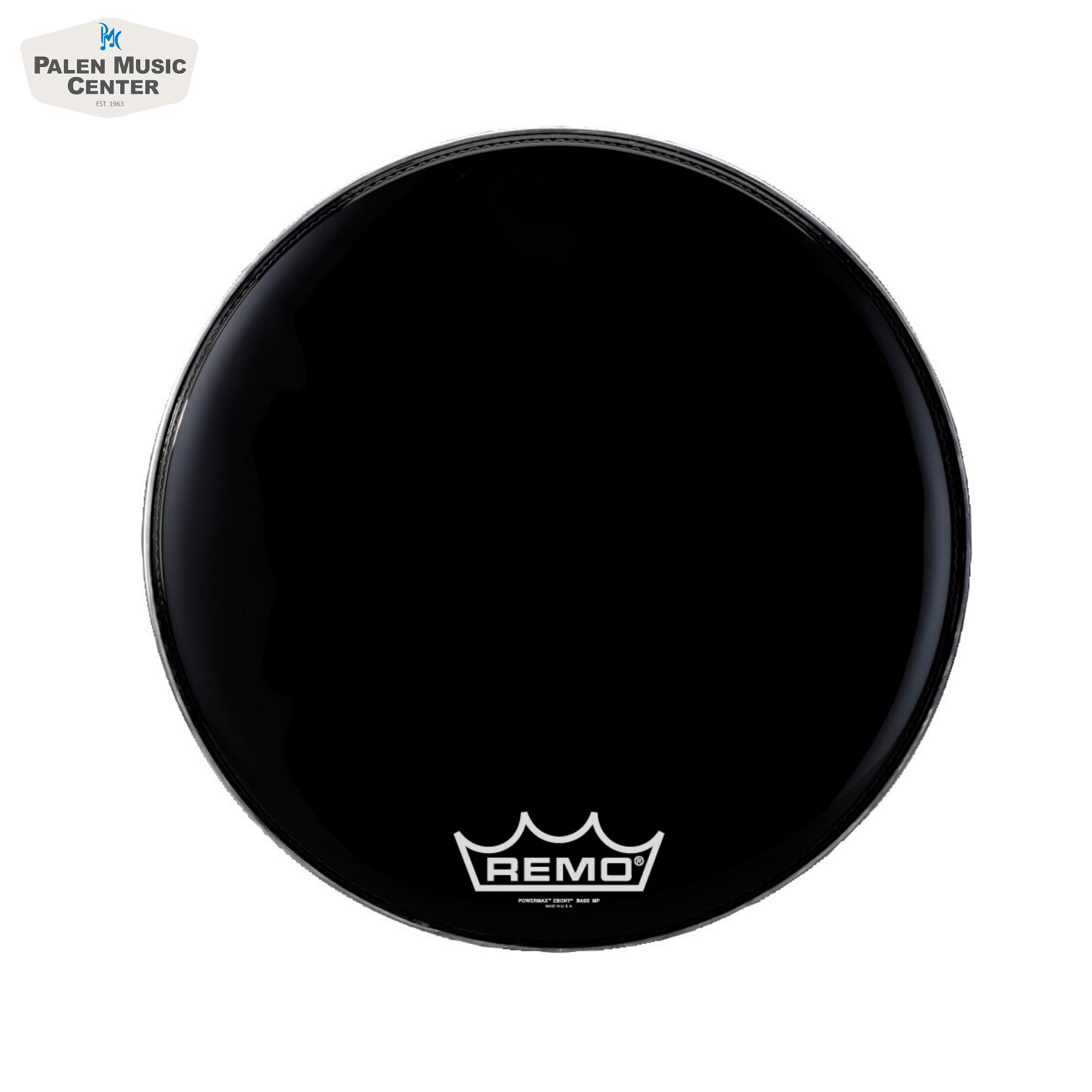 Remo 22" Powermax 2 Ebony Crimplock Marching Bass Drum Head - Palen Music