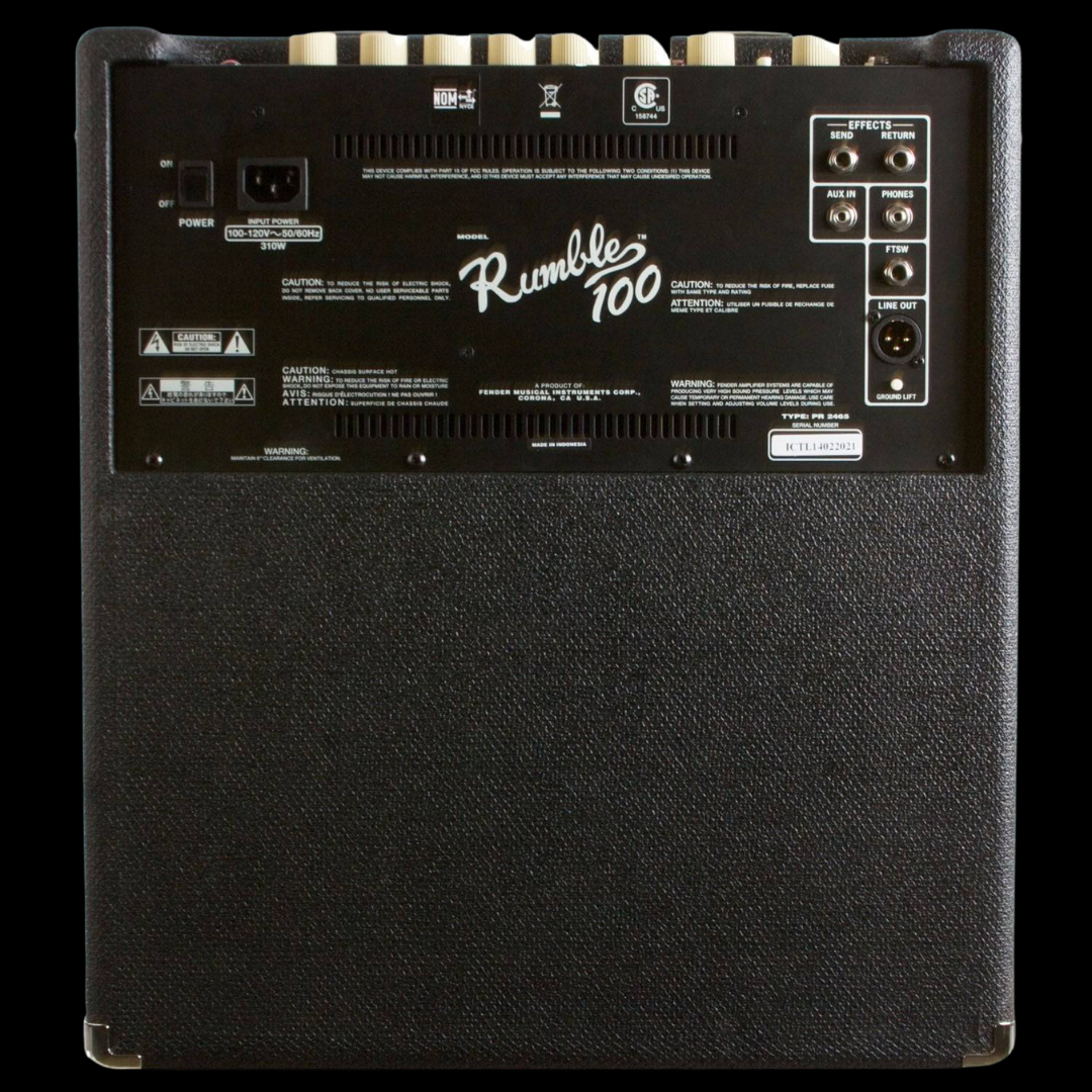Fender Rumble 100 1x12" 100-watt Bass Combo Amp - Palen Music