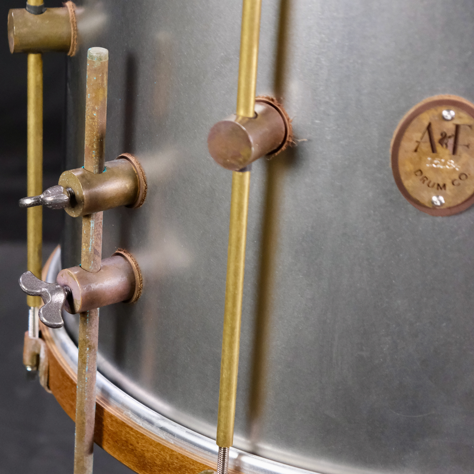 A&F Drum Company Raw Steel 3-Piece Shell Pack - Palen Music