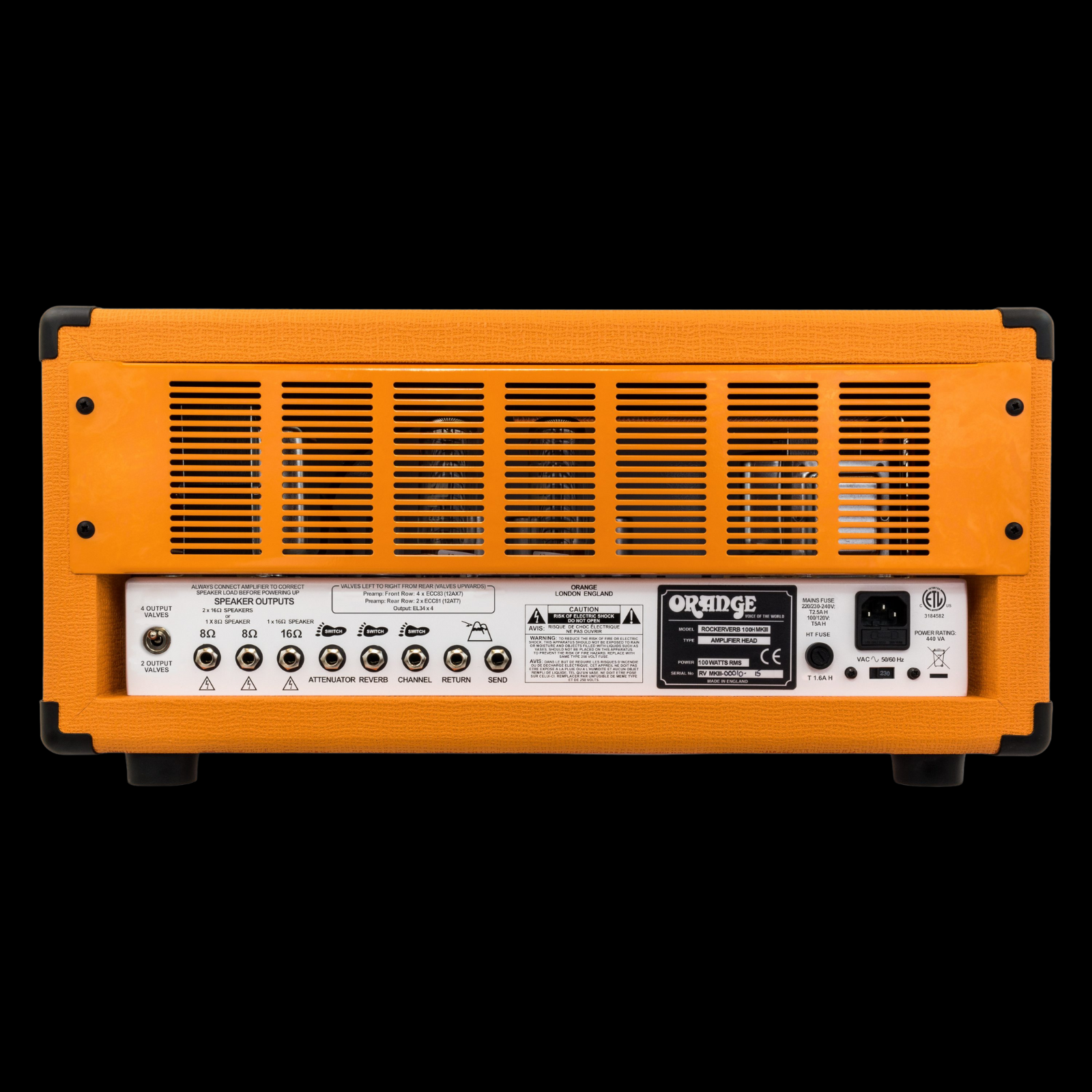 Orange Rockerverb 100 MKIII - 100-watt 2-channel Tube Head - Palen Music