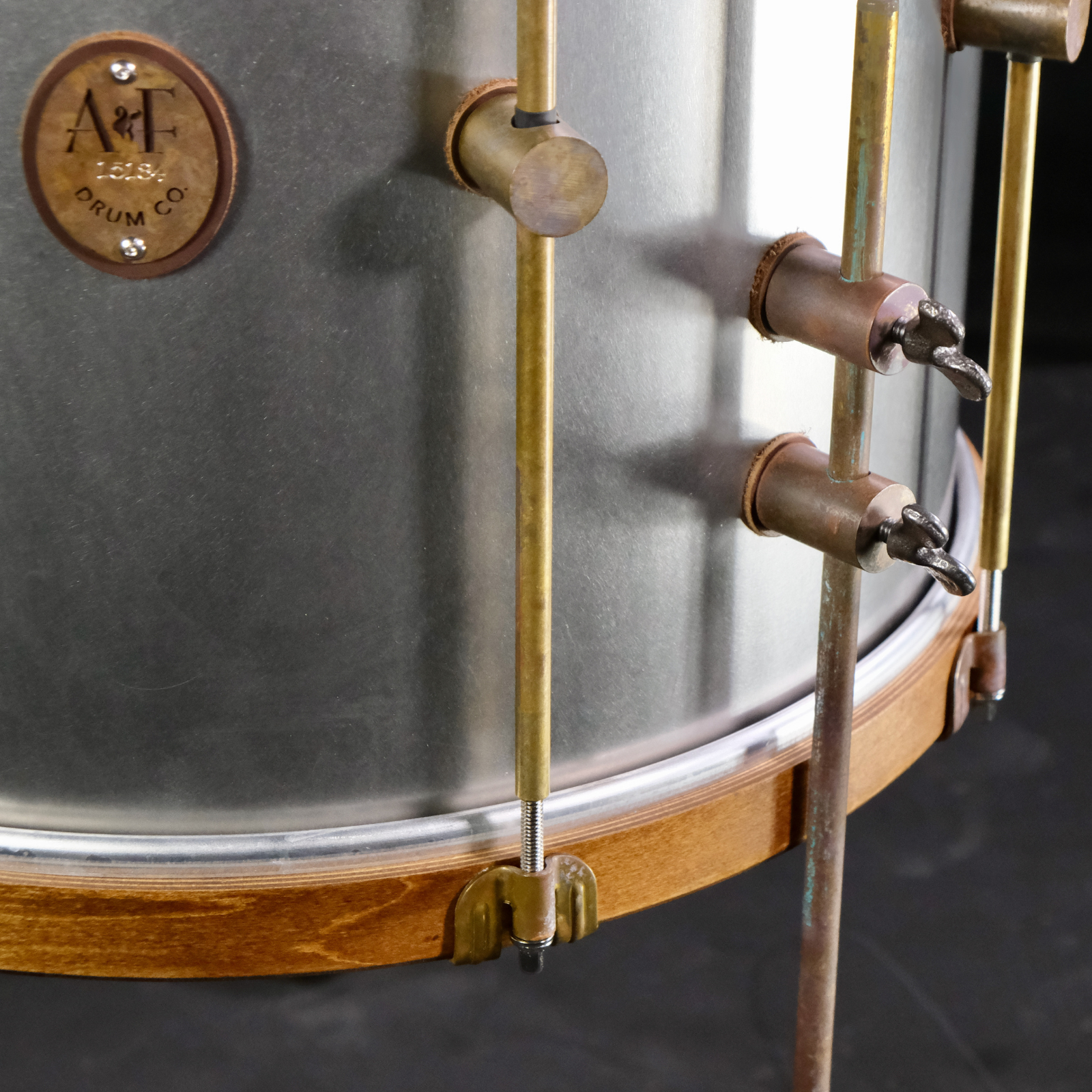 A&F Drum Company Raw Steel 3-Piece Shell Pack - Palen Music