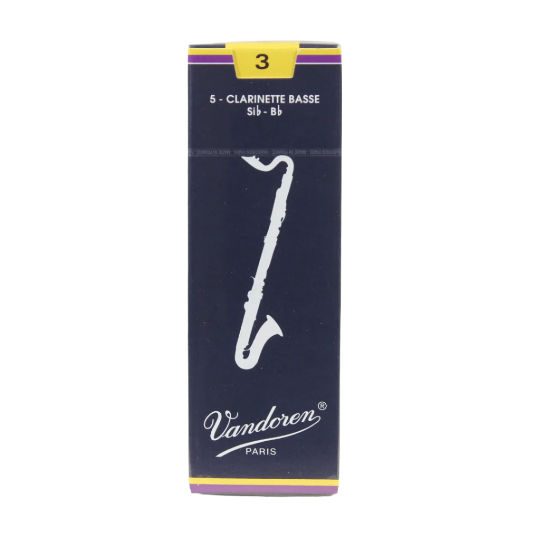 Vandoren CR123 #3 Bass Clarinet Reeds - Box of 5 - Palen Music