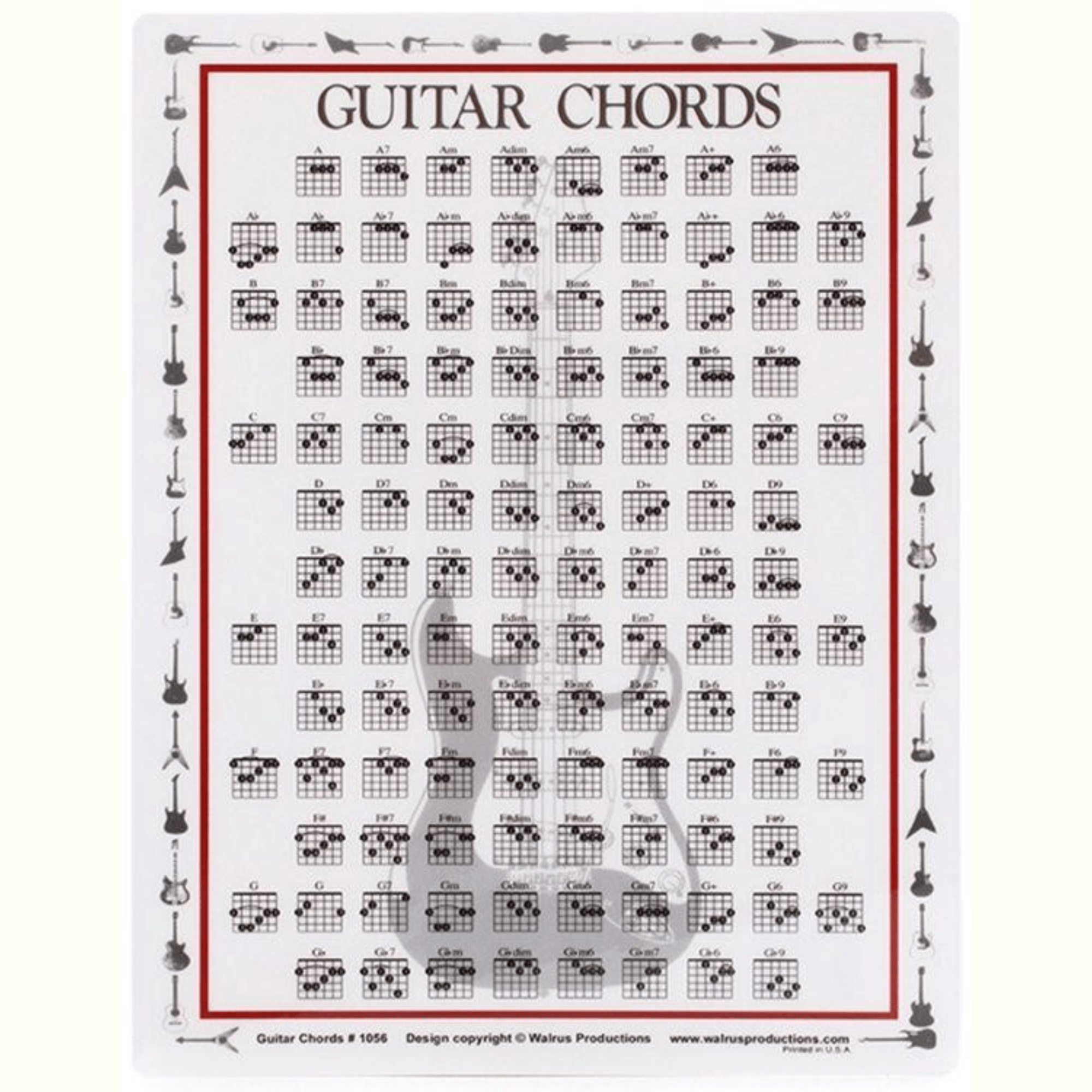 Walrus Prods Guitar Chord Chart - Palen Music