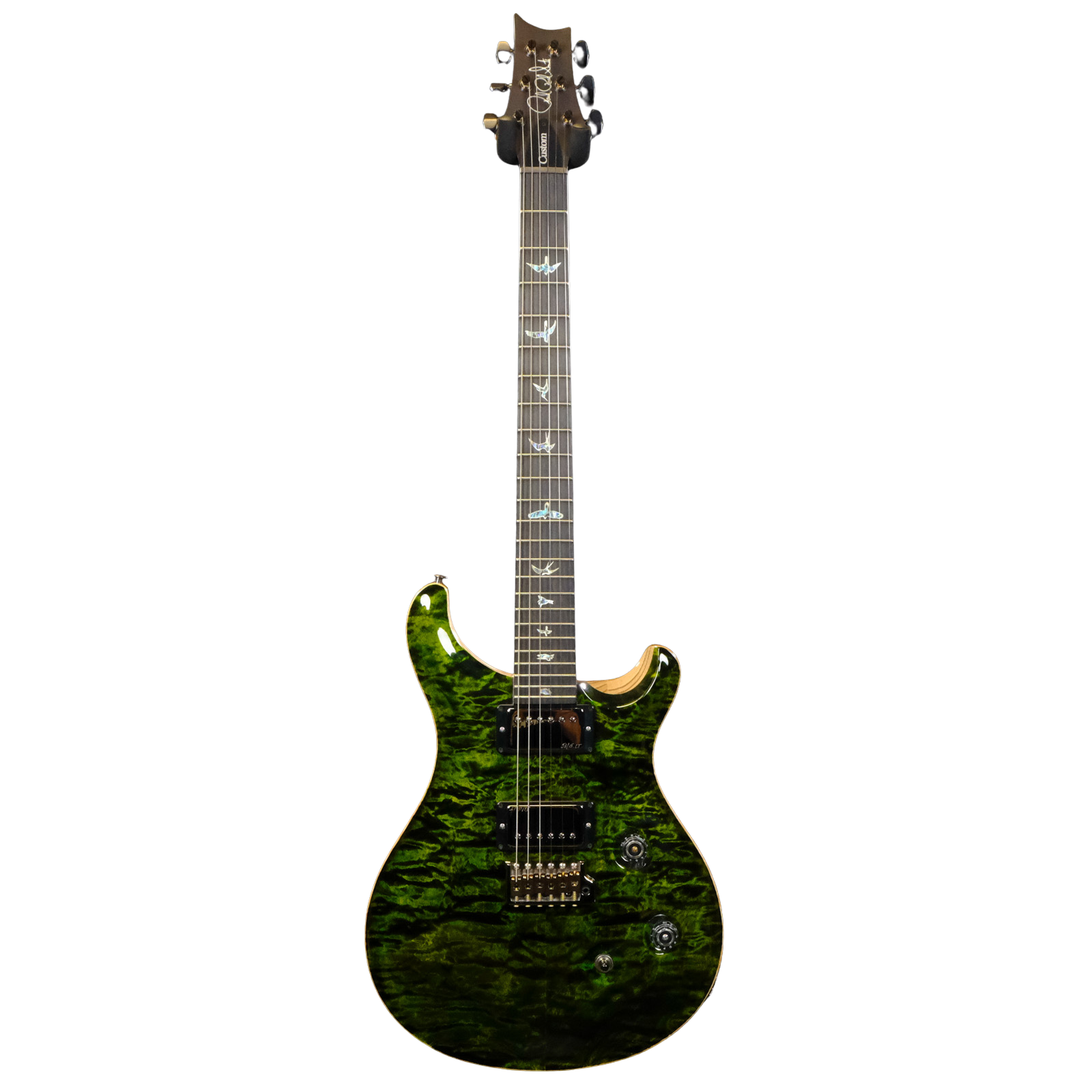 PRS Wood Library Custom 24 10-Top Quilted Maple -  Jade (Natural Back)