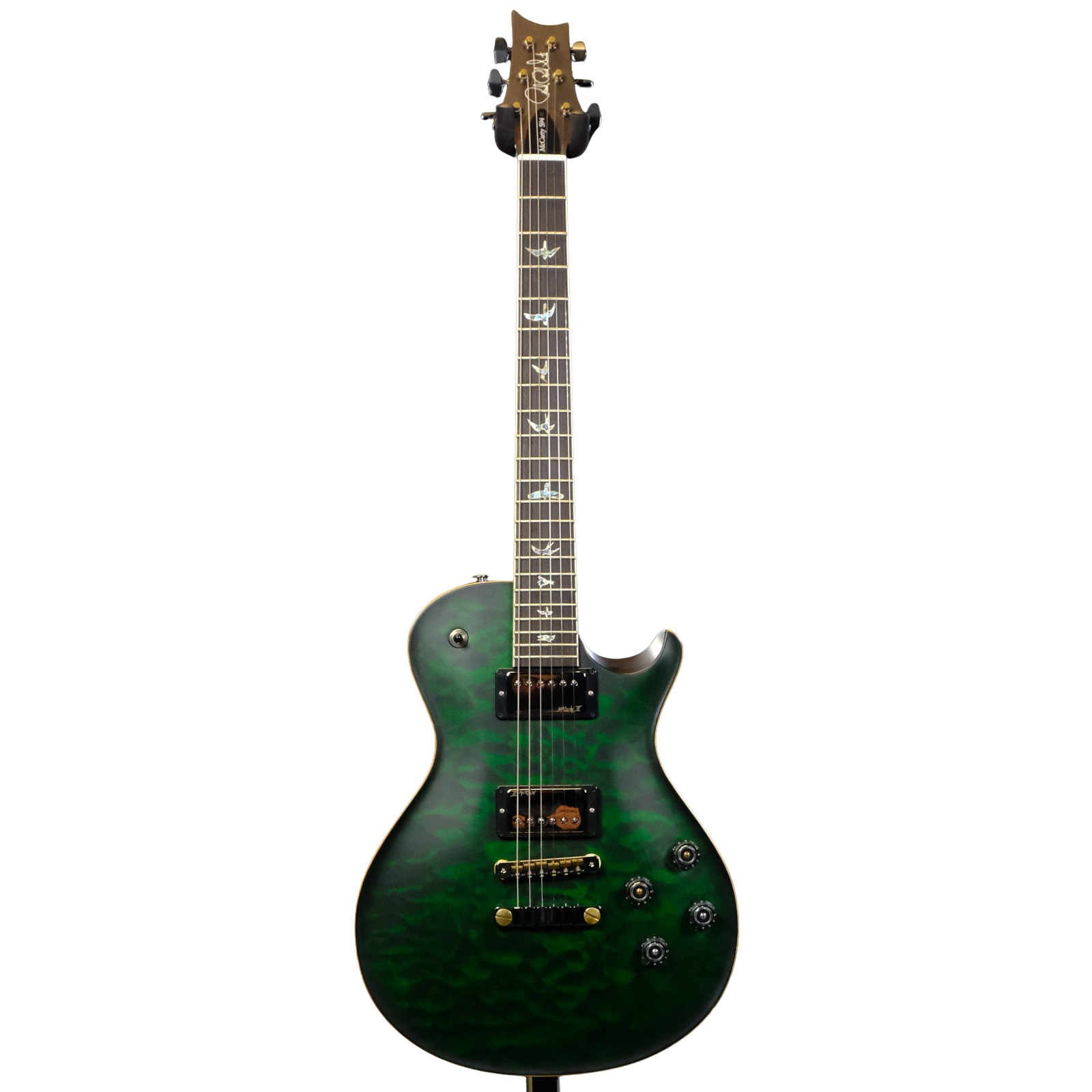 PRS Wood Library McCarty 594 Singlecut Quilted Maple - Emerald with Light Charcoal Back