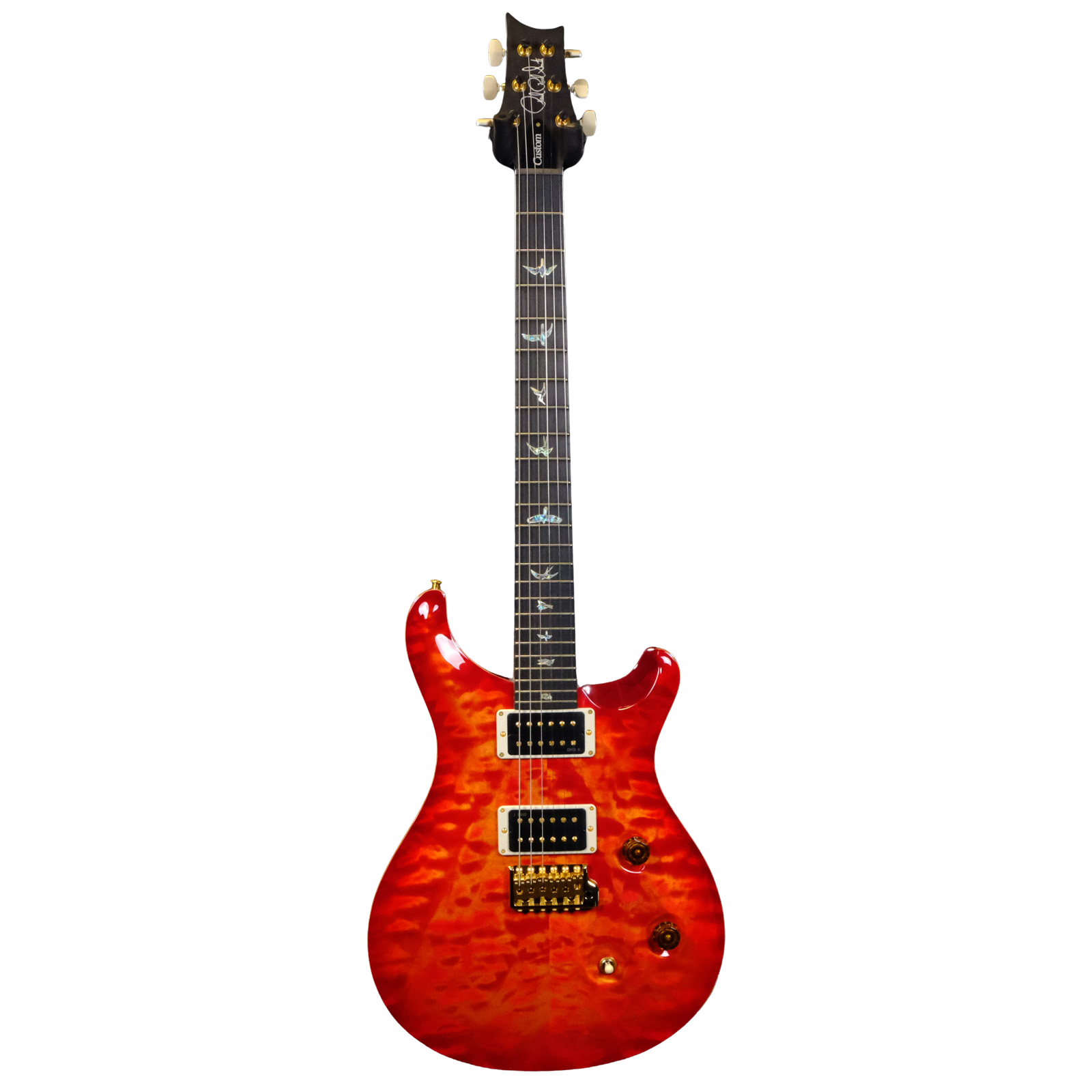 PRS Wood Library Custom 24 10-Top Flame Maple - Blood Orange