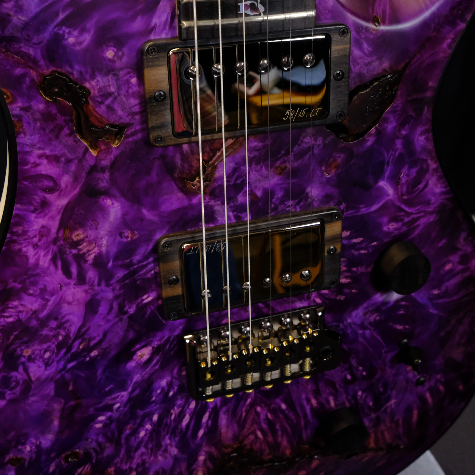 PRS Private Stock Buckeye Burl Custom 24 - Top Purple with White Wash Back