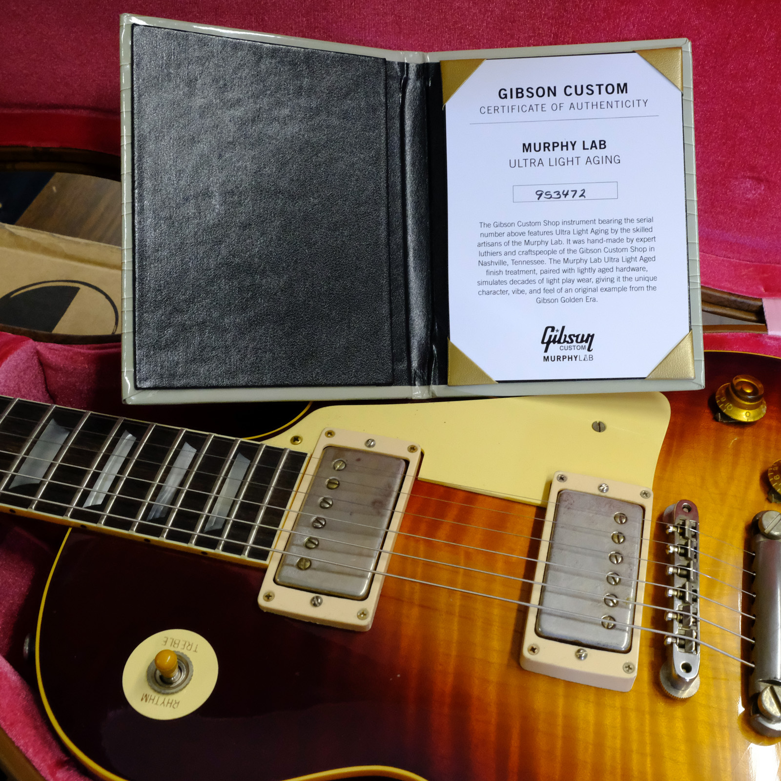 Gibson Custom Shop 1959 Les Paul Standard Reissue Brazilian Rosewood Murphy Lab Ultra Light Aged - Aged Dark Cherry Burst