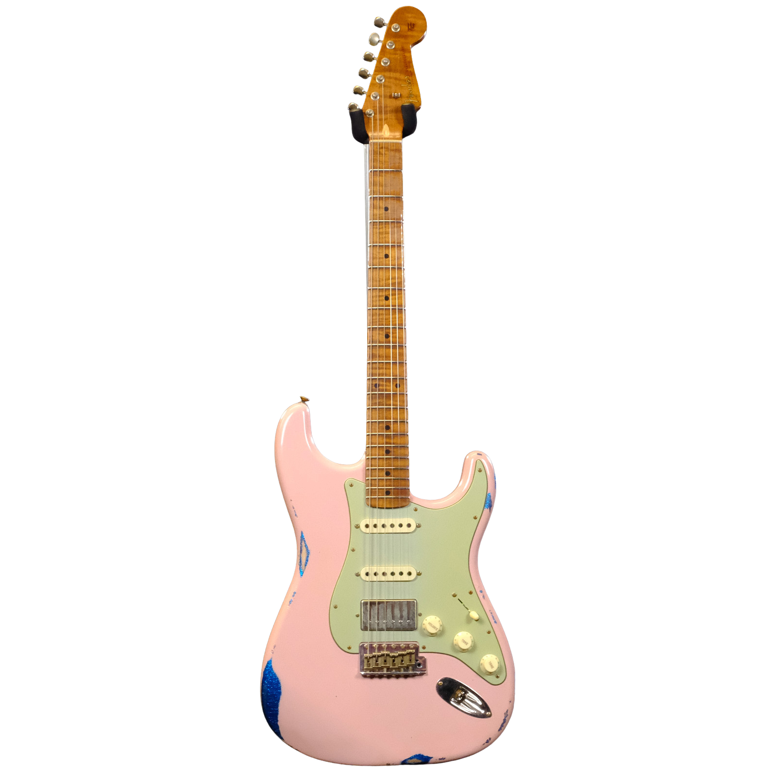 Fender Custom Shop '60 Strat Relic HSS - Shell Pink over Blue Sparkle