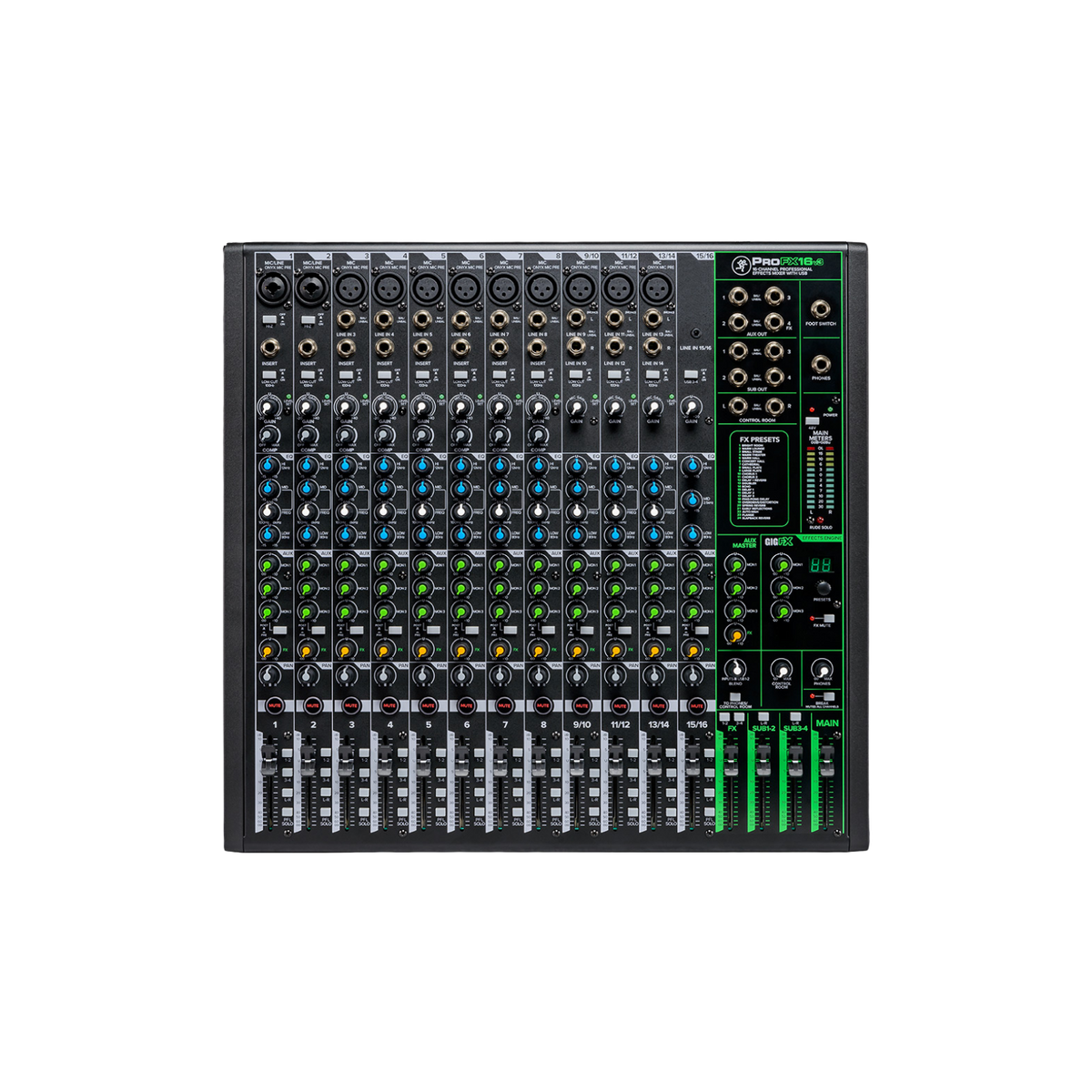 Mackie PROFX16V3 16-Channel Professional FX Analog Mixer with USB