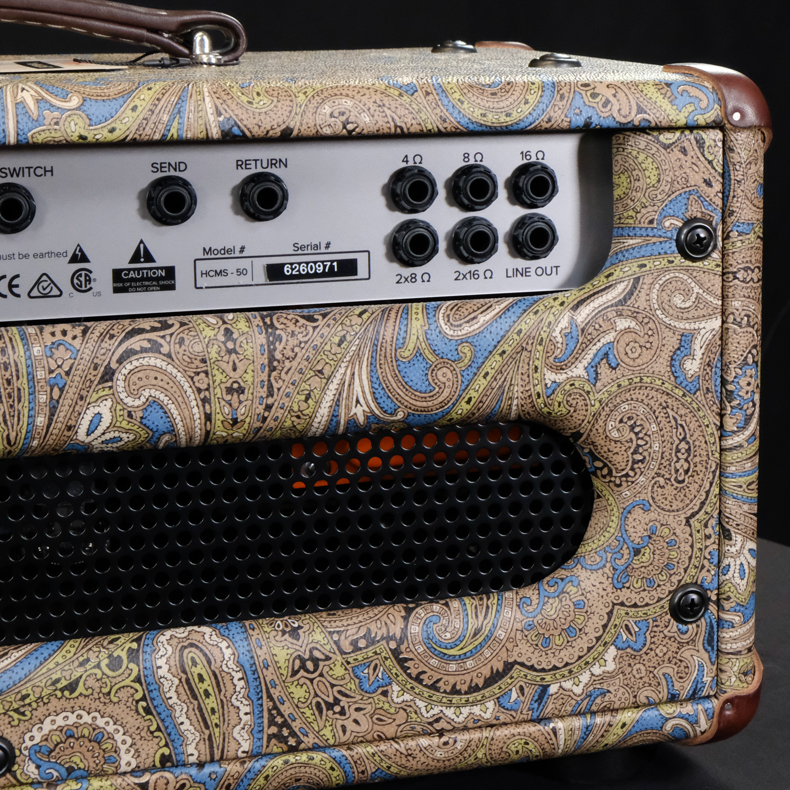 Bad Cat Mod Shop Hot Cat 50 Head - Custom Blue and Brown Paisley
