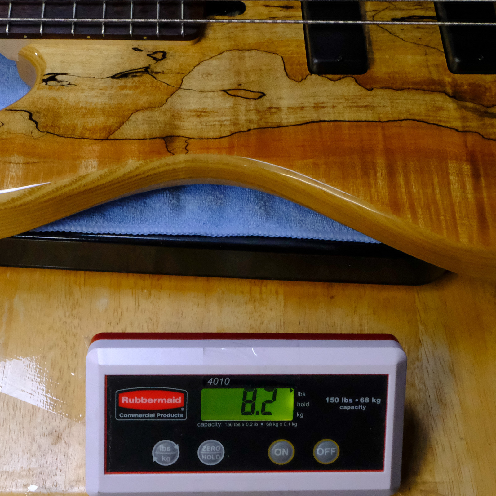 Used Lakland Skyline 44-01 Deluxe Bass Guitar - Spalted Maple with Black Hardware