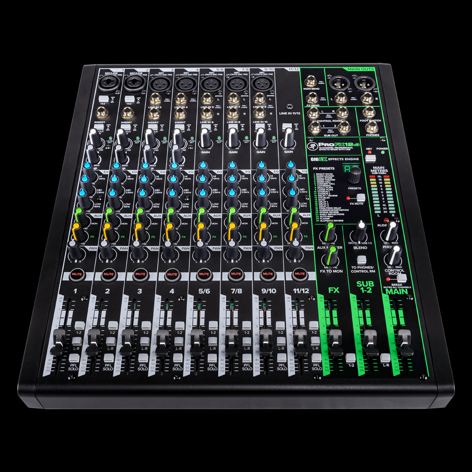 Mackie ProFX12v3 12-channel Mixer with USB / Effects - Palen Music