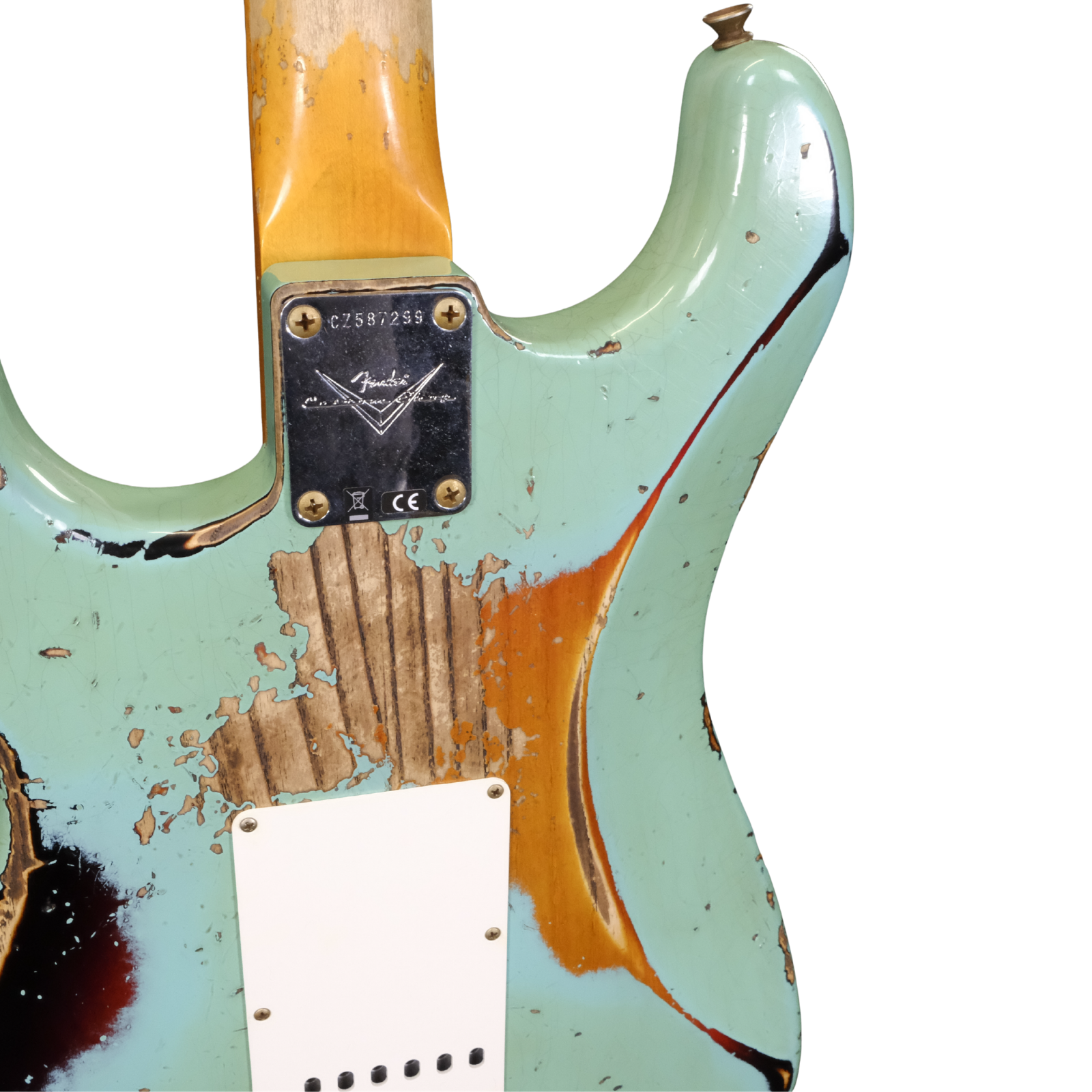 Fender Custom Shop '63 Stratocaster Super Heavy Relic - Super Faded Aged Seafoam Green over 3-Color Sunburst
