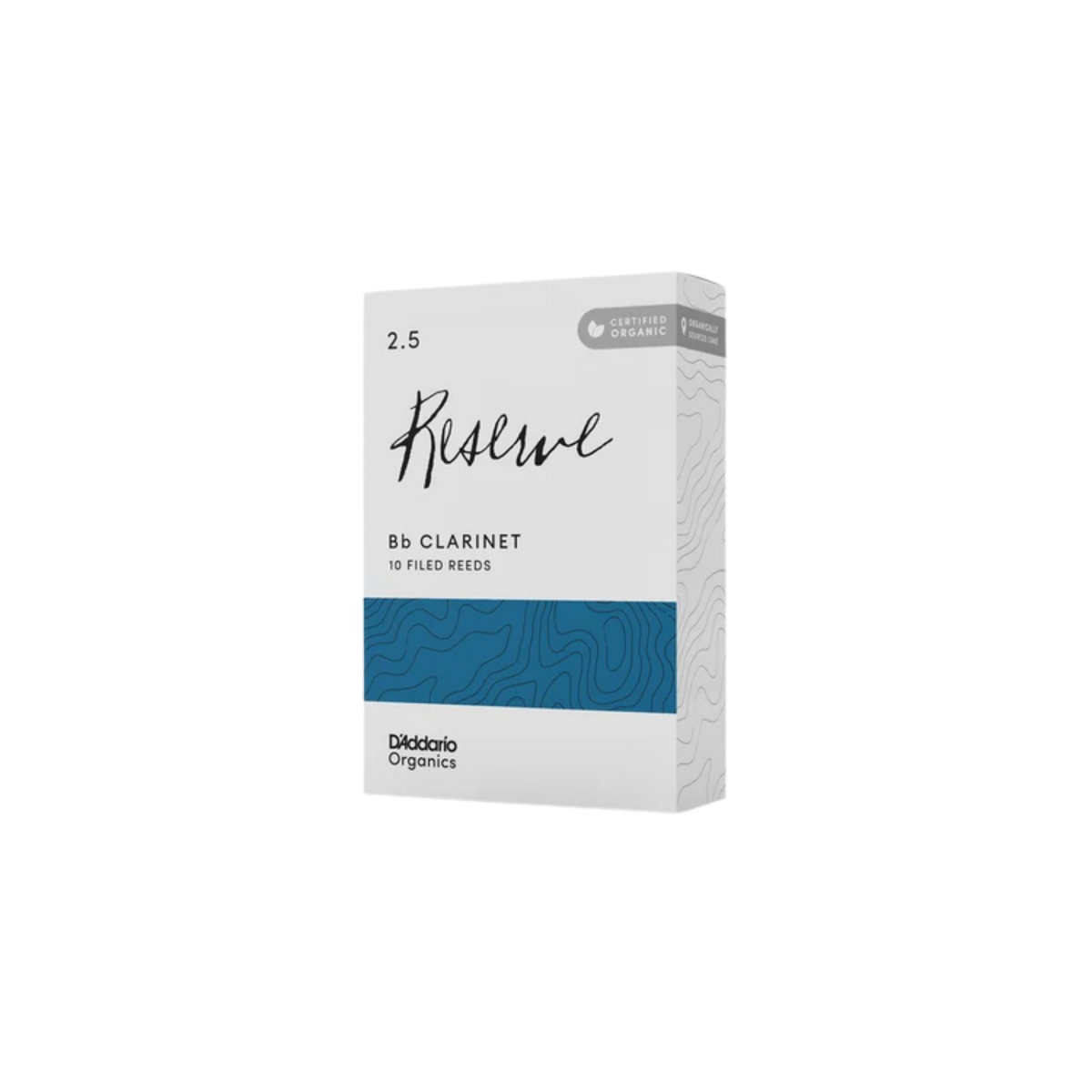 D'Addario Organic Reserve Bb Clarinet Reeds 2.5 10 Pack