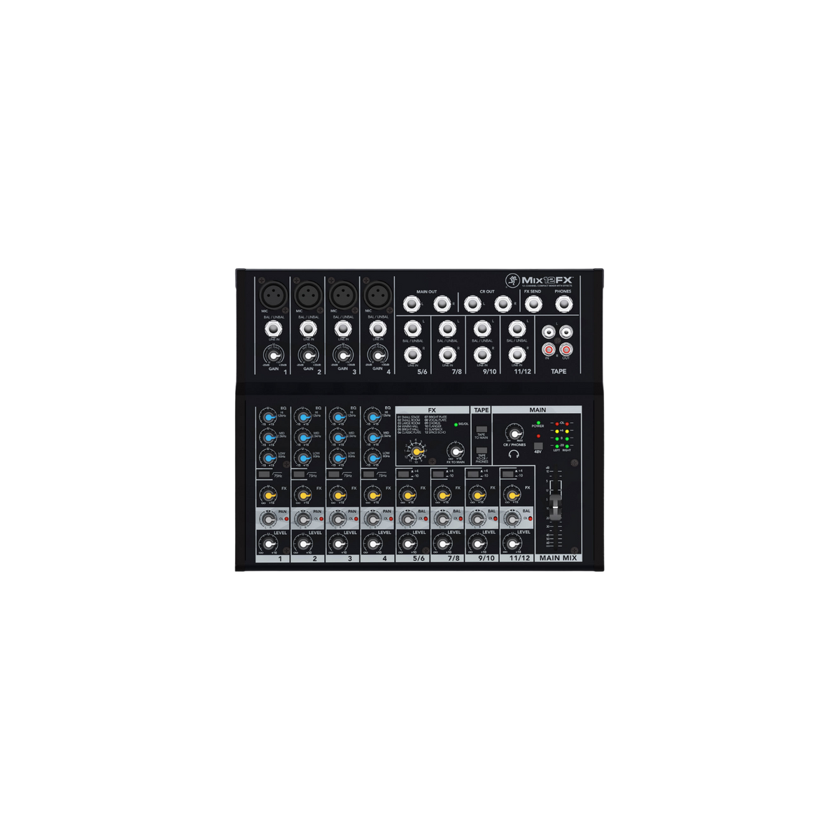 Mackie MIX12FX 12-Channel Compact Mixer with Effects