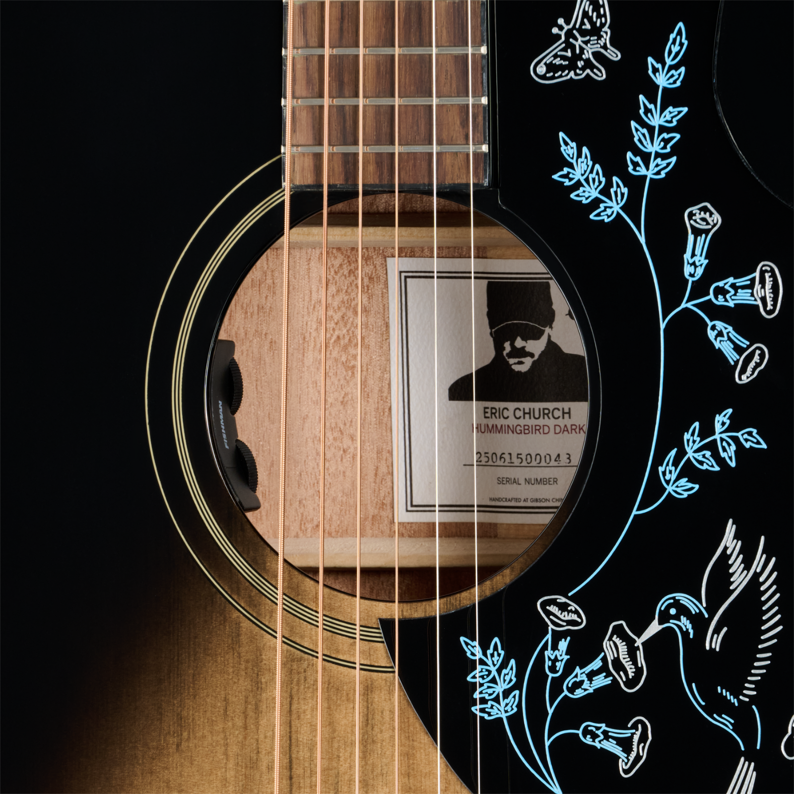 Epiphone Eric Church Hummingbird Dark - Cobra Burst