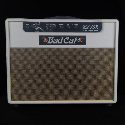 Bad Cat Cub 15R USA Player Series Combo Amp - White Tolex with Gold Piping, Gold Grill Cloth - Palen Music