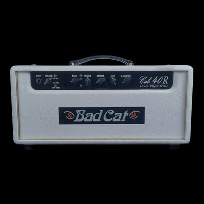 Bad Cat Cub 40R USA Player Series 40W Head - White Tolex / Gold Piping - Palen Music