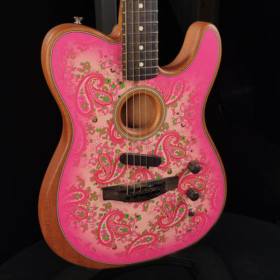 Fender Limited Edition Acoustasonic Telecaster - Pink Paisley - Palen Music