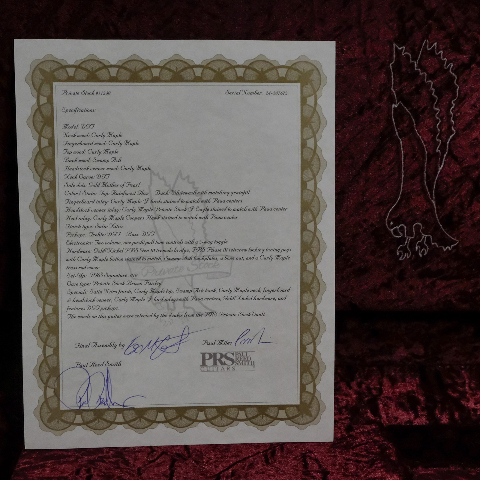 PRS Private Stock DGT "Curly Maple" - Rainforest Glow