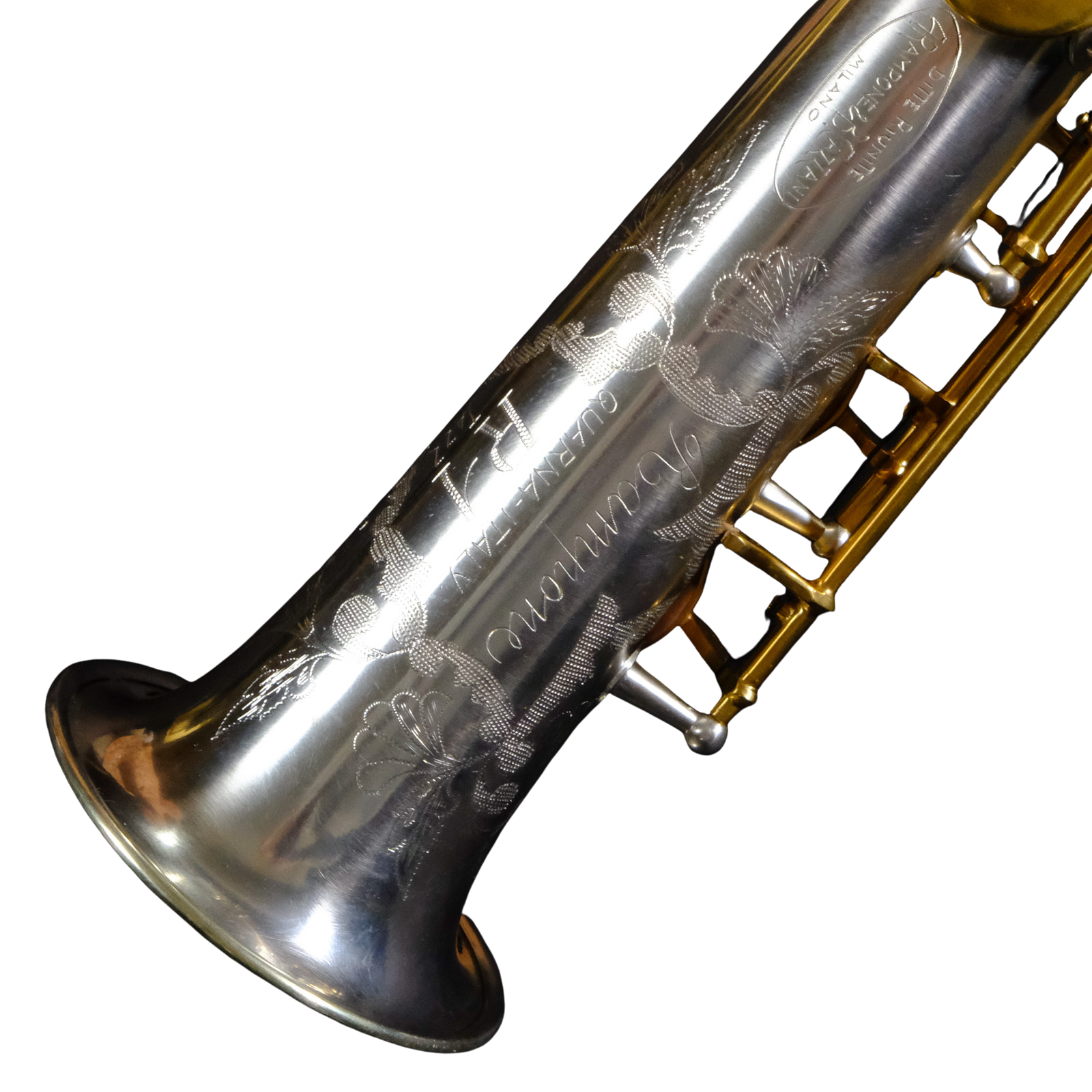 Rampone & Cazzani R1 Jazz Straight Soprano Saxophone - Silver and Gold - 2002/J/AUG