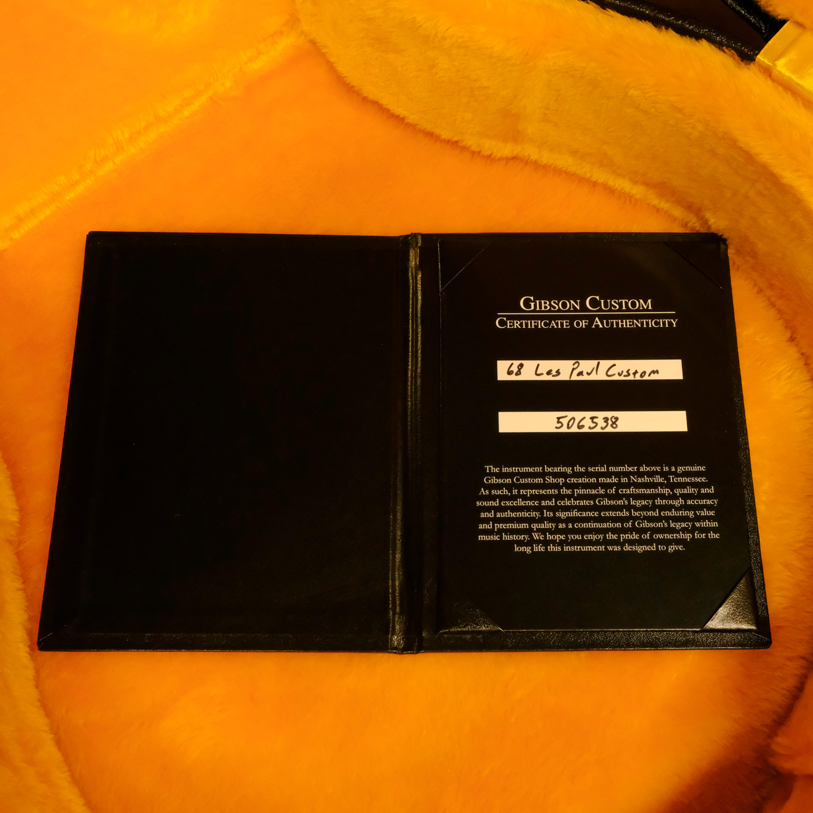 Gibson Custom 1968 Les Paul Custom Reissue - Gloss Ebony