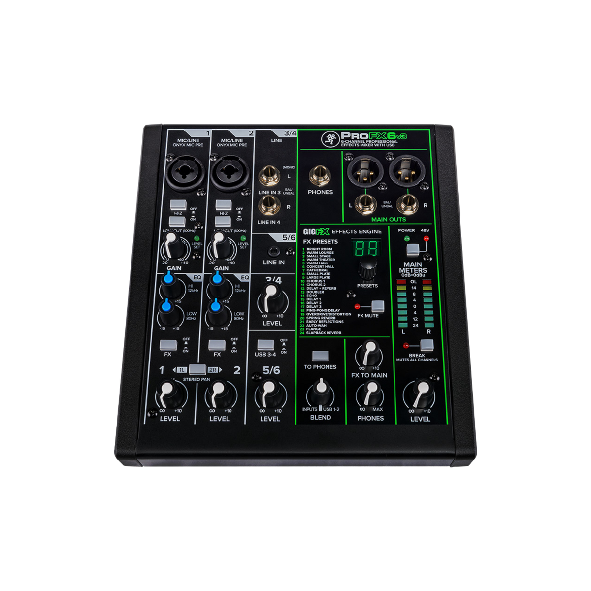 Mackie PROFX6V3 6-channel Pro Analog FX Mixer with USB
