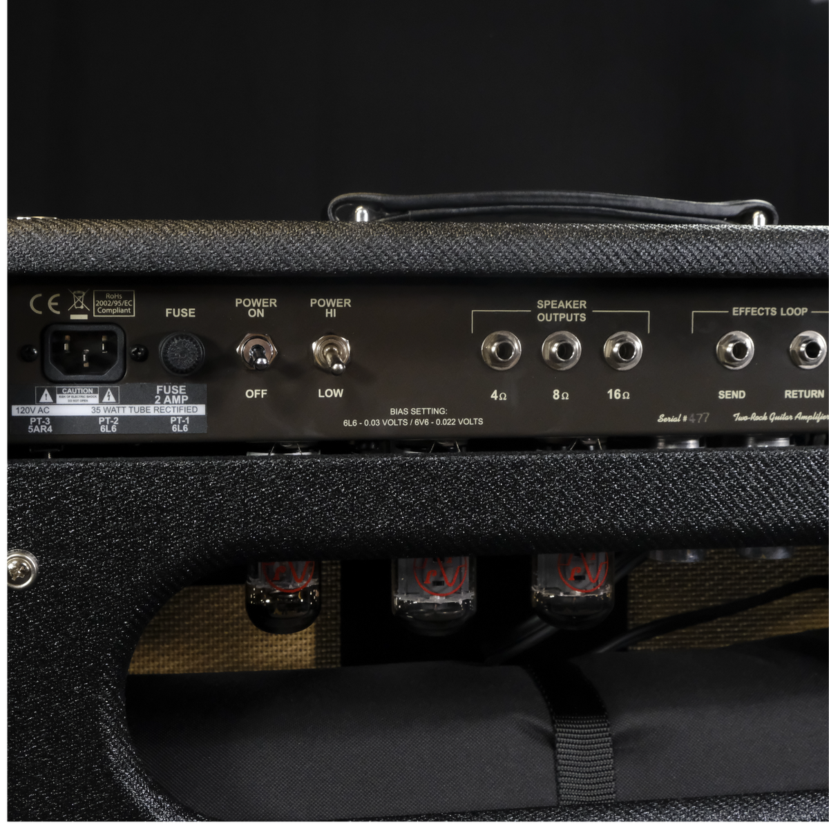 Two-Rock Vintage Deluxe 35-Watt Tube Guitar Amp Head - Black Lacquered Tweed