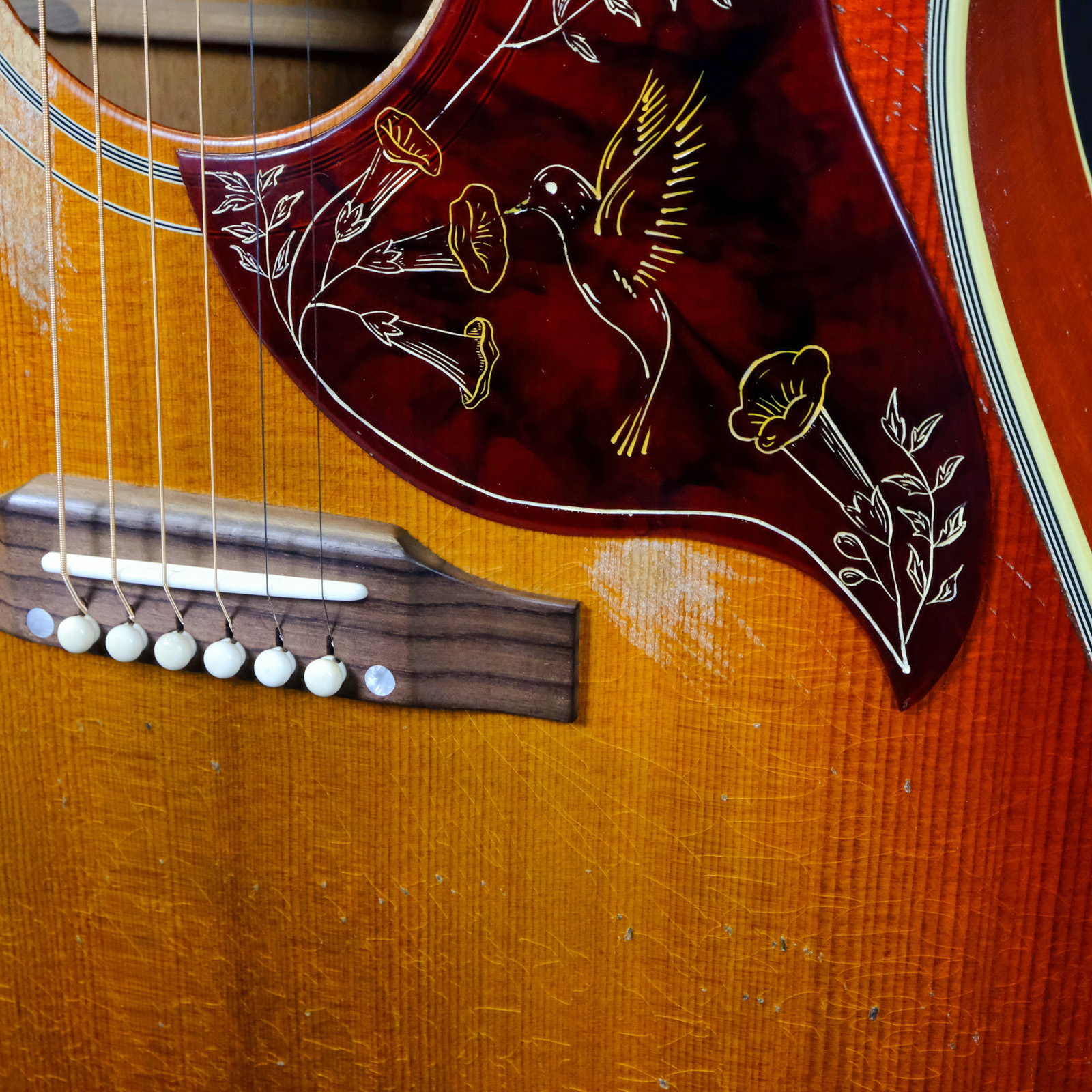 Gibson Custom 1960 Hummingbird Heavy Aged - Washed Cherry Sunburst