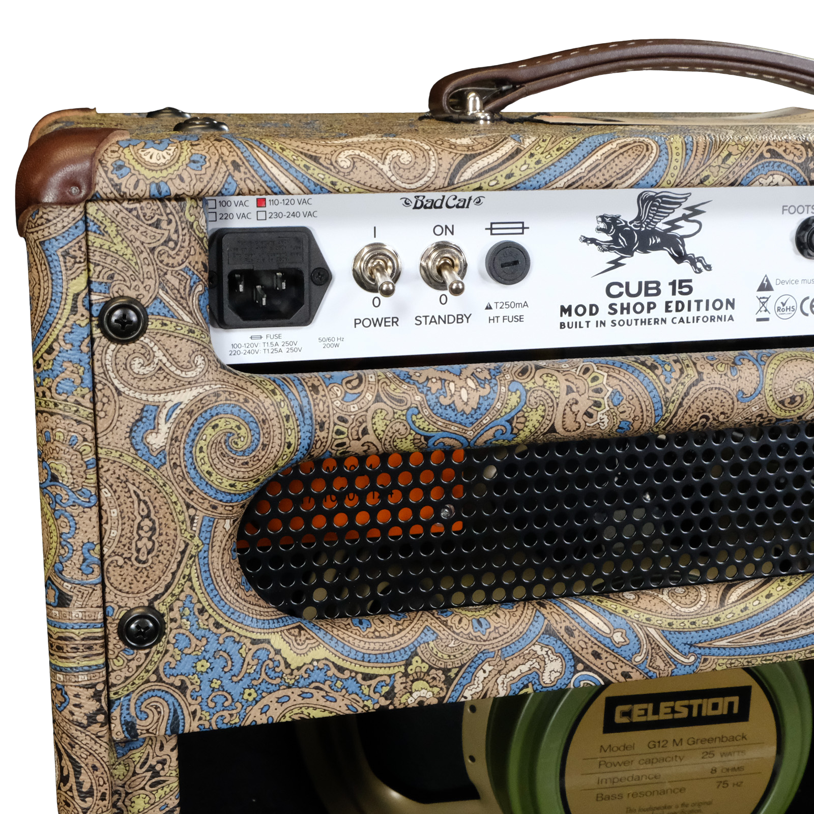 Bad Cat Cub 15 Mod Shop Edition - Custom Blue and Brown Paisley