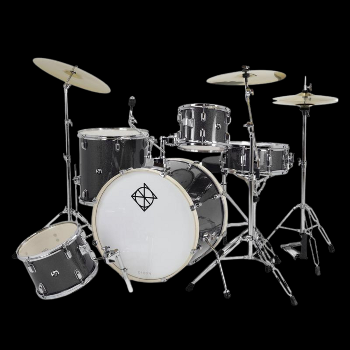 Dixon Spark 5-Piece Complete Drum Kit - Misty Black