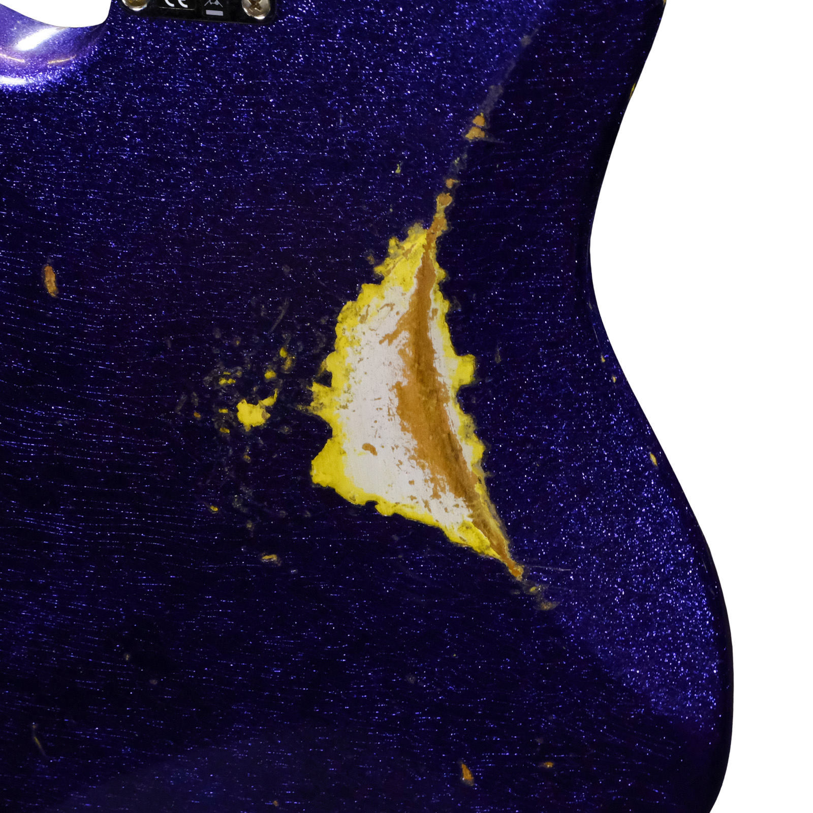 Fender Custom Shop Bass VI Journeyman Relic - Purple Sparkle over Graffiti Yellow