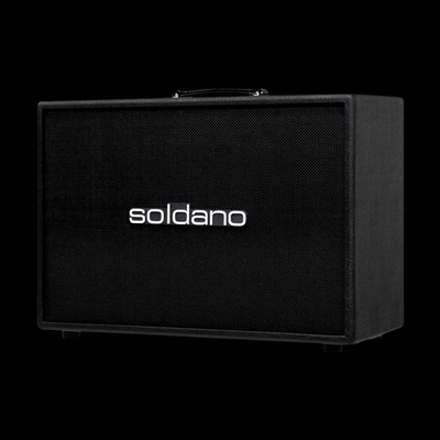 Soldano 2x12 Straight Classic Cabinet - Black Tolex, Black Grille - Palen Music