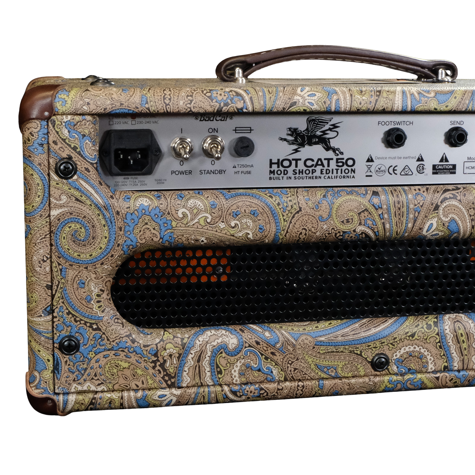 Bad Cat Mod Shop Hot Cat 50 Head - Custom Blue and Brown Paisley