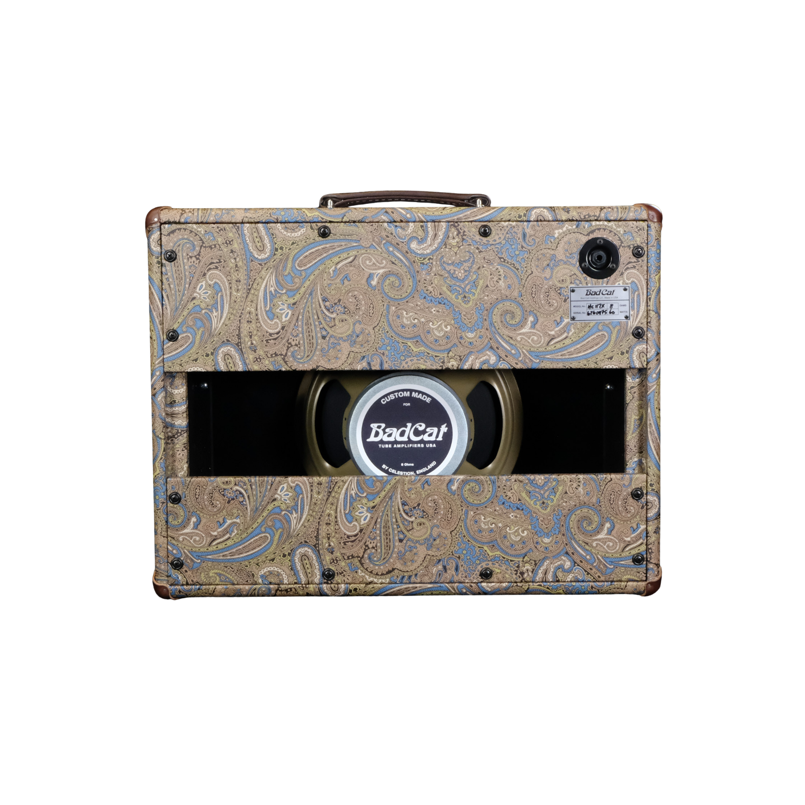 Bad Cat Hot Cat 1x12 Extension Cabinet - Custom Blue and Brown Paisley