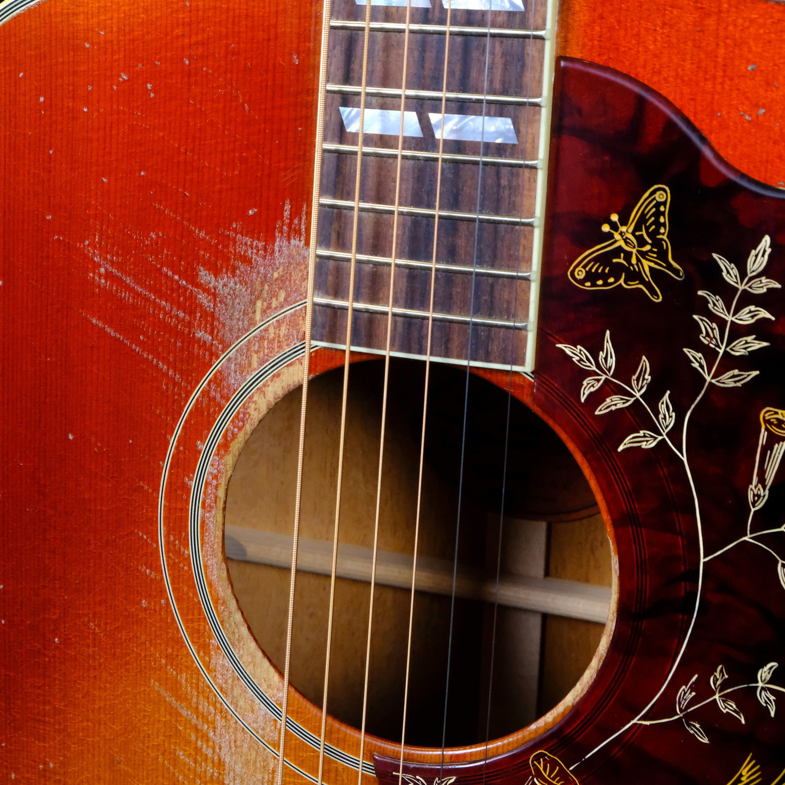 Gibson Custom 1960 Hummingbird Heavy Aged - Washed Cherry Sunburst