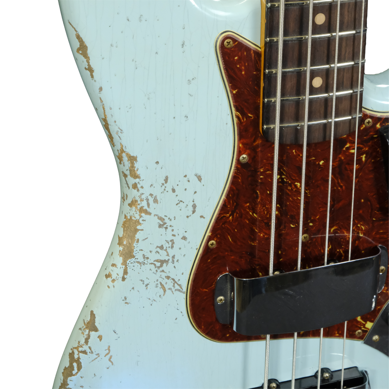 Fender Custom Shop 1961 Jazz Bass Heavy Relic - Faded Aged Daphne Blue
