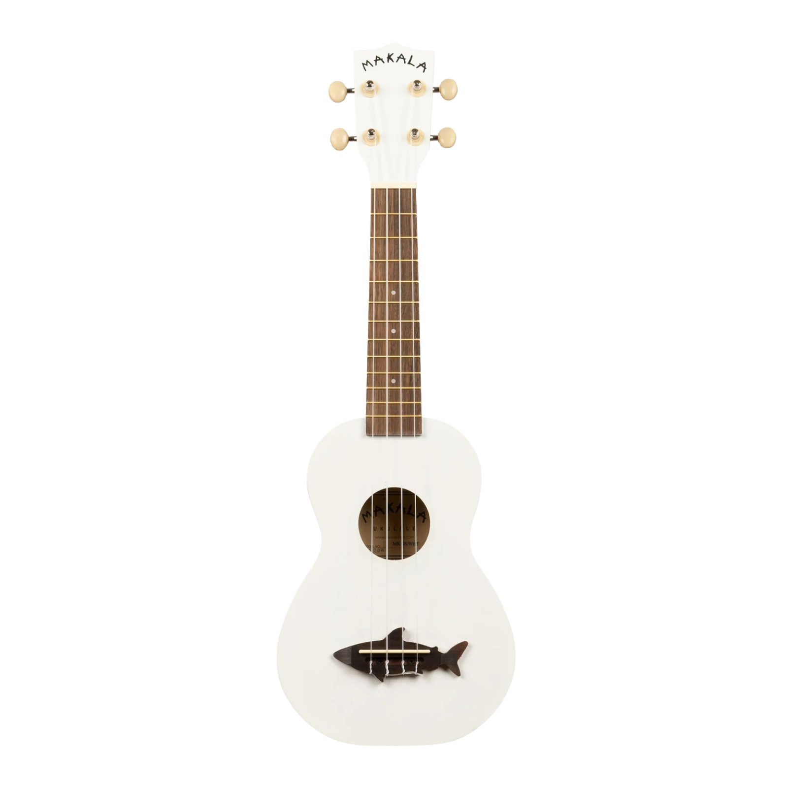 Kala MK-SS-WHT Makala Shark Soprano Ukulele - Classic White