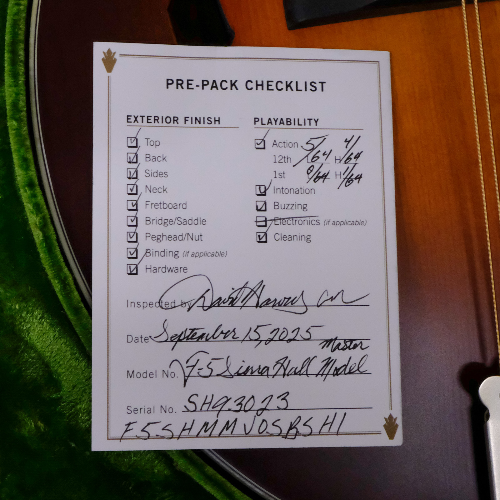 Gibson Custom Sierra Hull F-5 Master Model - Sierra Burst VOS Varnish