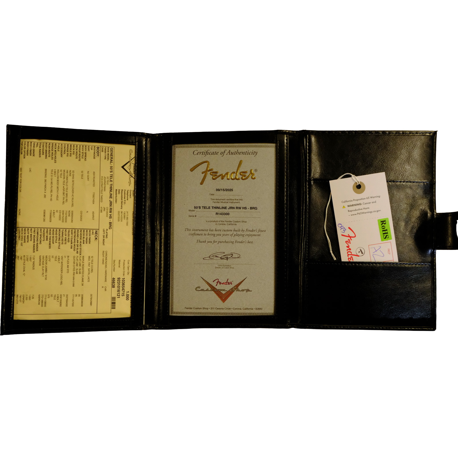 Fender Custom Shop '50s Tele Thinline - British Racing Green Journeyman Relic