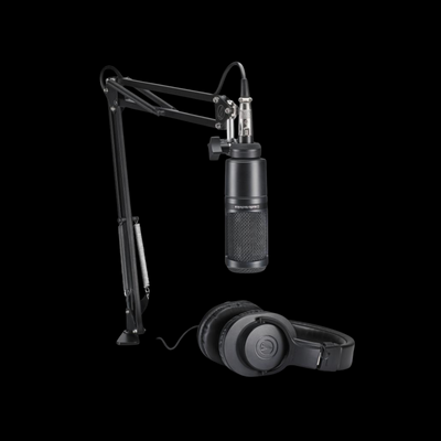 Audio-Technica AT2020PK Podcasting Pack (includes Mic, Headphones & Desk stand) - Palen Music