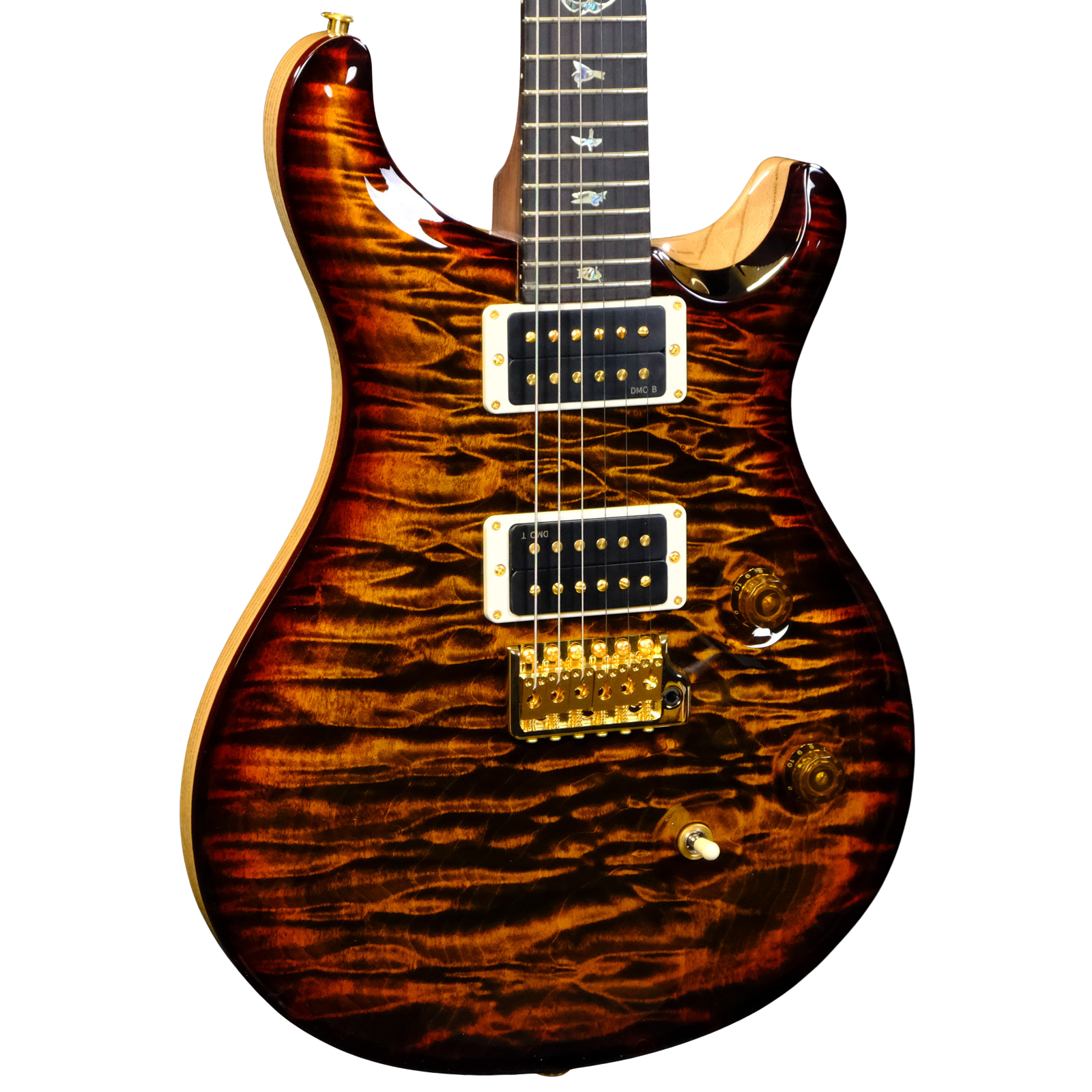 PRS Wood Library Custom 24 10-Top Quilted Maple -  Yellow Tiger