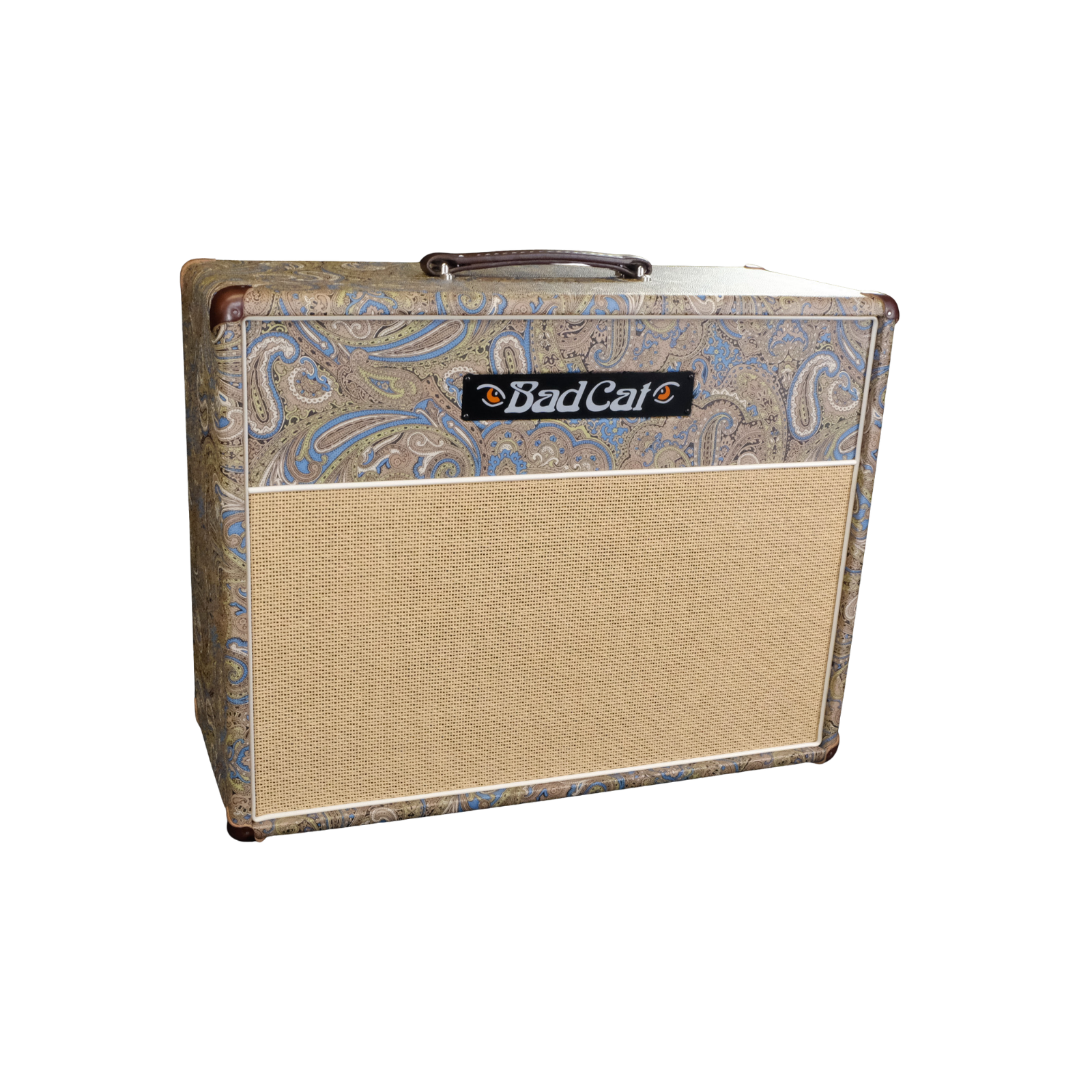 Bad Cat Hot Cat 1x12 Extension Cabinet - Custom Blue and Brown Paisley