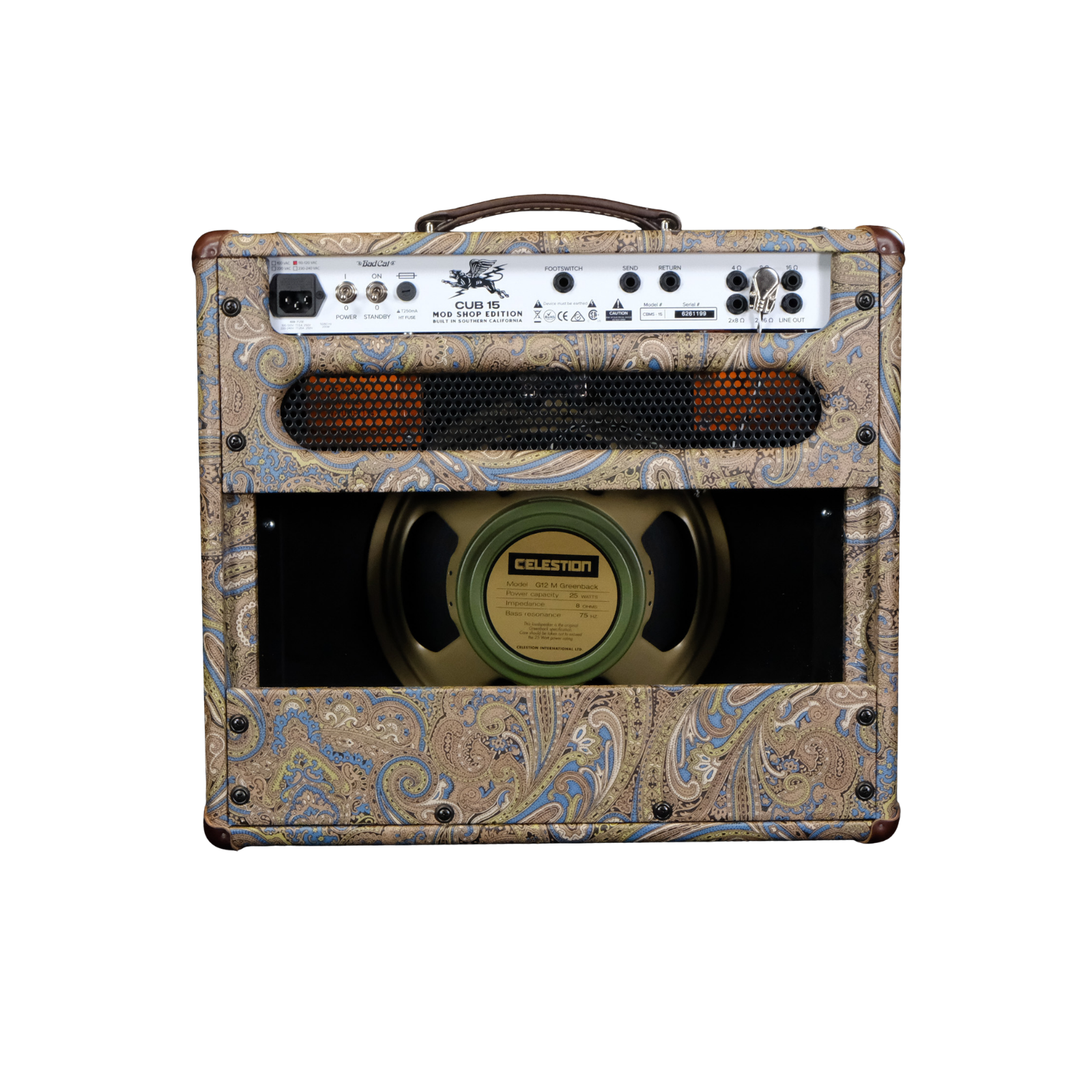 Bad Cat Cub 15 Mod Shop Edition - Custom Blue and Brown Paisley