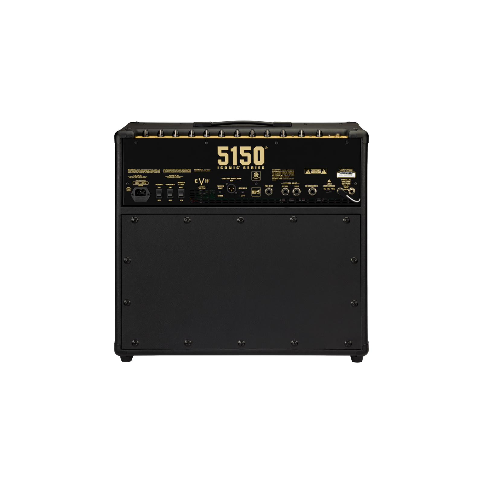 EVH 5150 Iconic Series EL34 40-watt 1x12 Combo Amp - Black/Gold