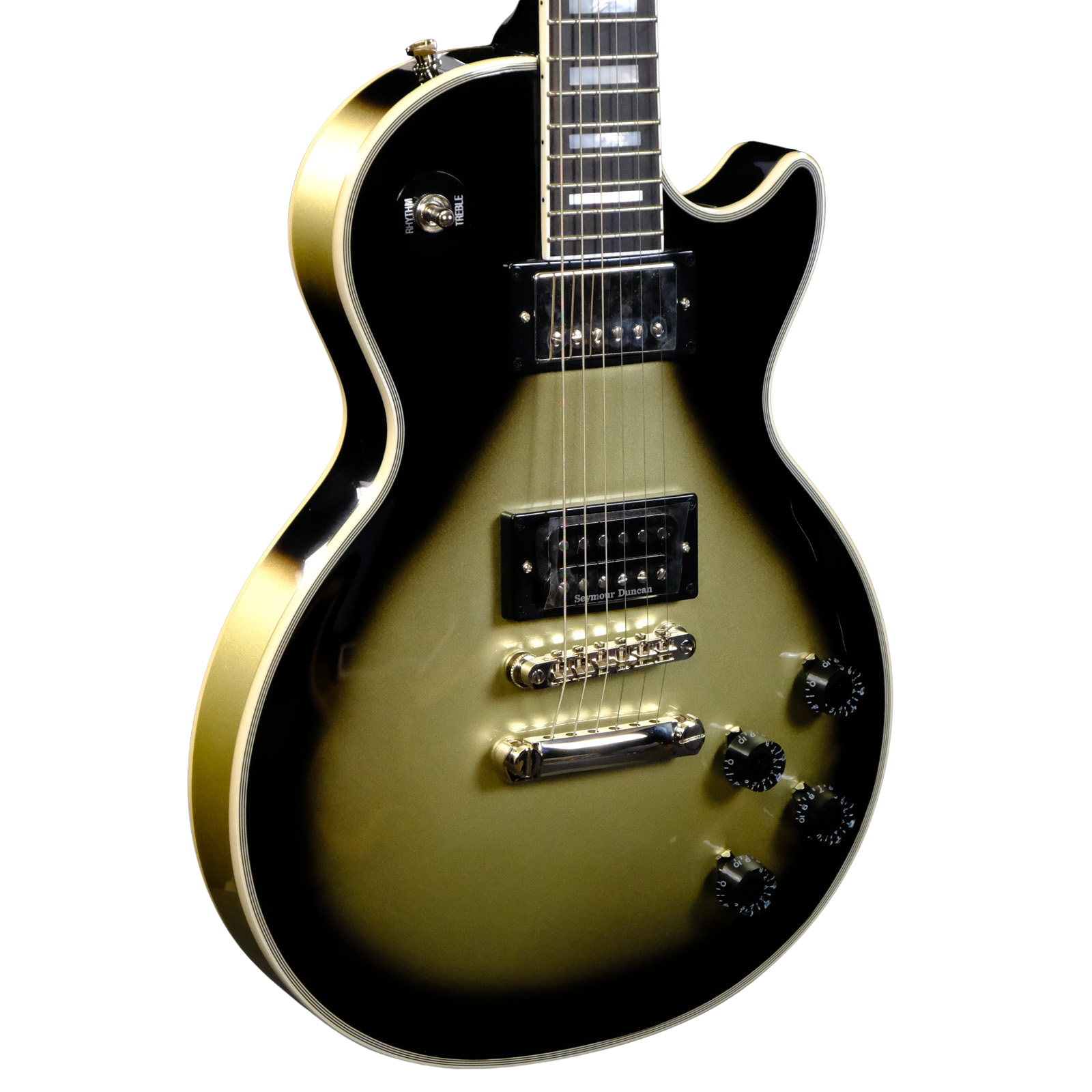 Used Epiphone Adam Jones 1979 Les Paul Custom Electric Guitar - Antique Silverburst with Case